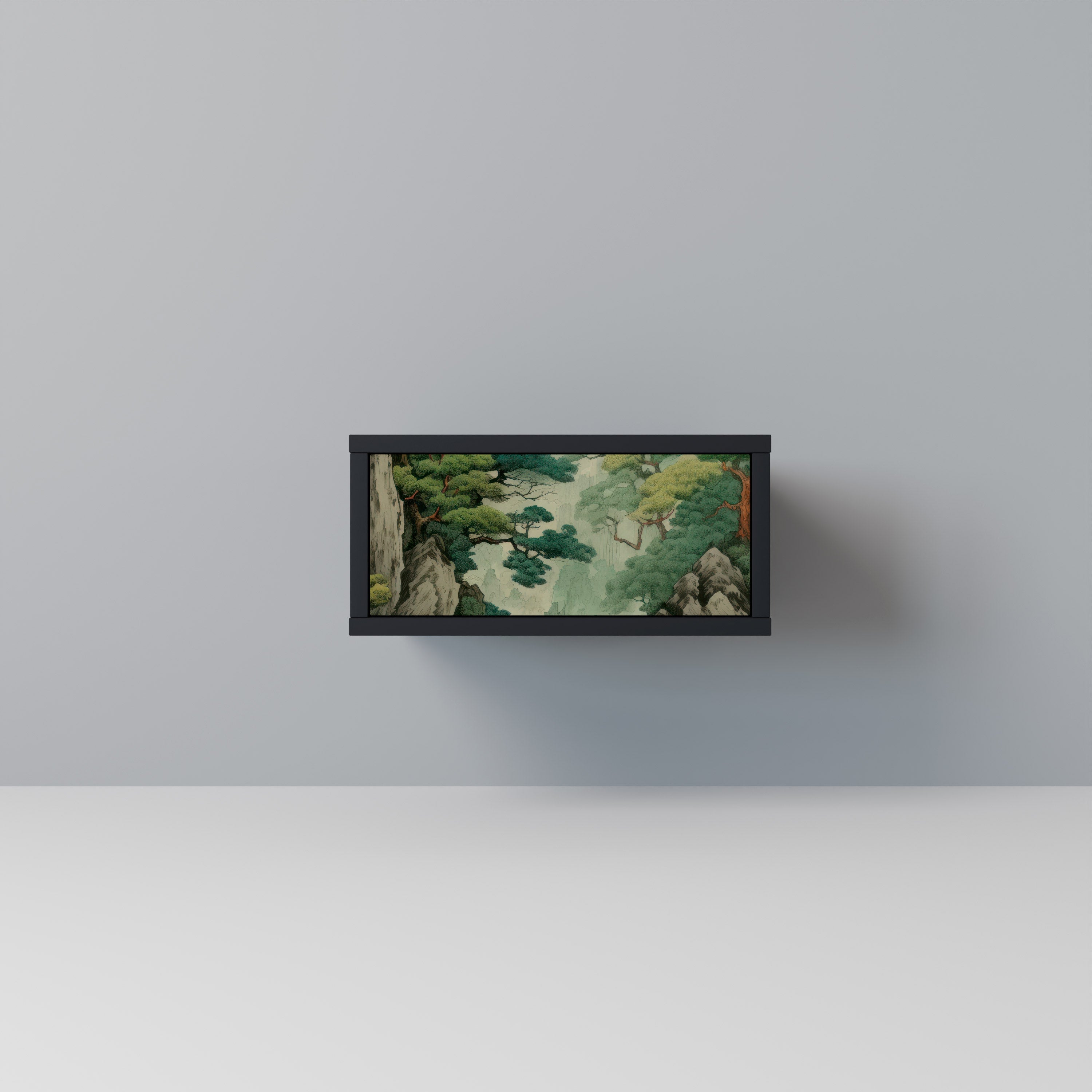 Table de chevet VERDURE ABYSS en finition noire