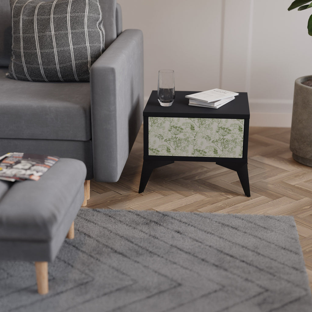 Table de chevet FENNEL BALDACHIN en finition noire