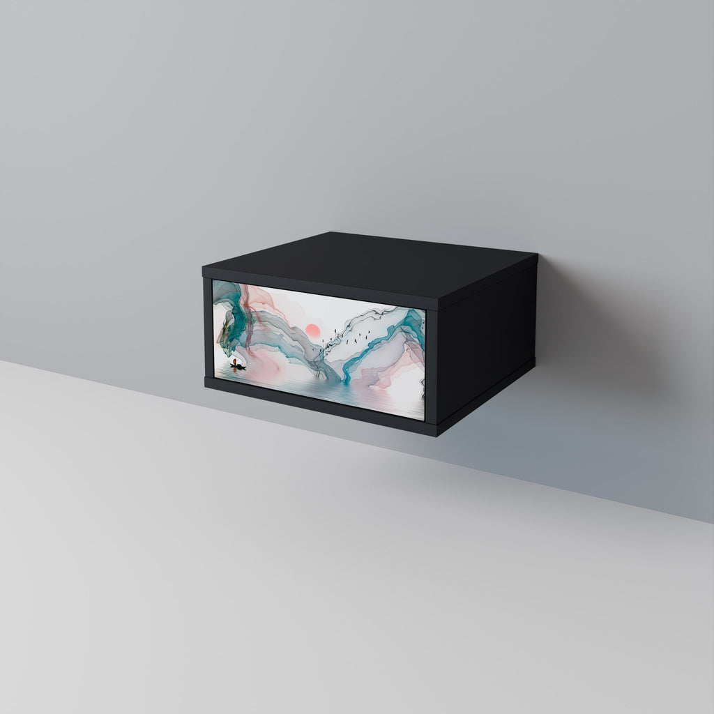 Table de chevet VELVET CROSSING en finition noire