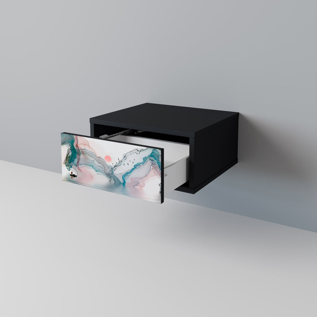 Table de chevet VELVET CROSSING en finition noire