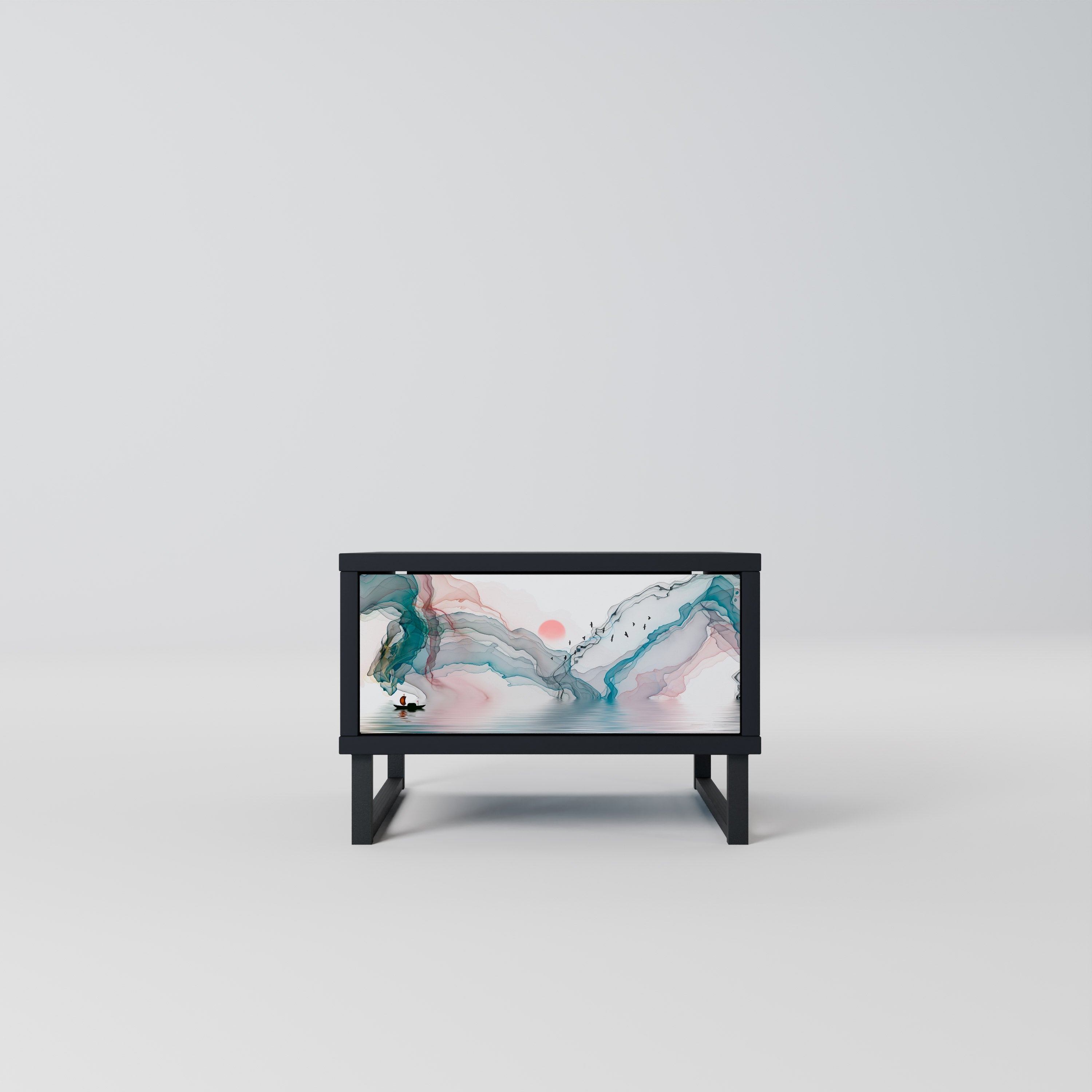 Table de chevet VELVET CROSSING en finition noire