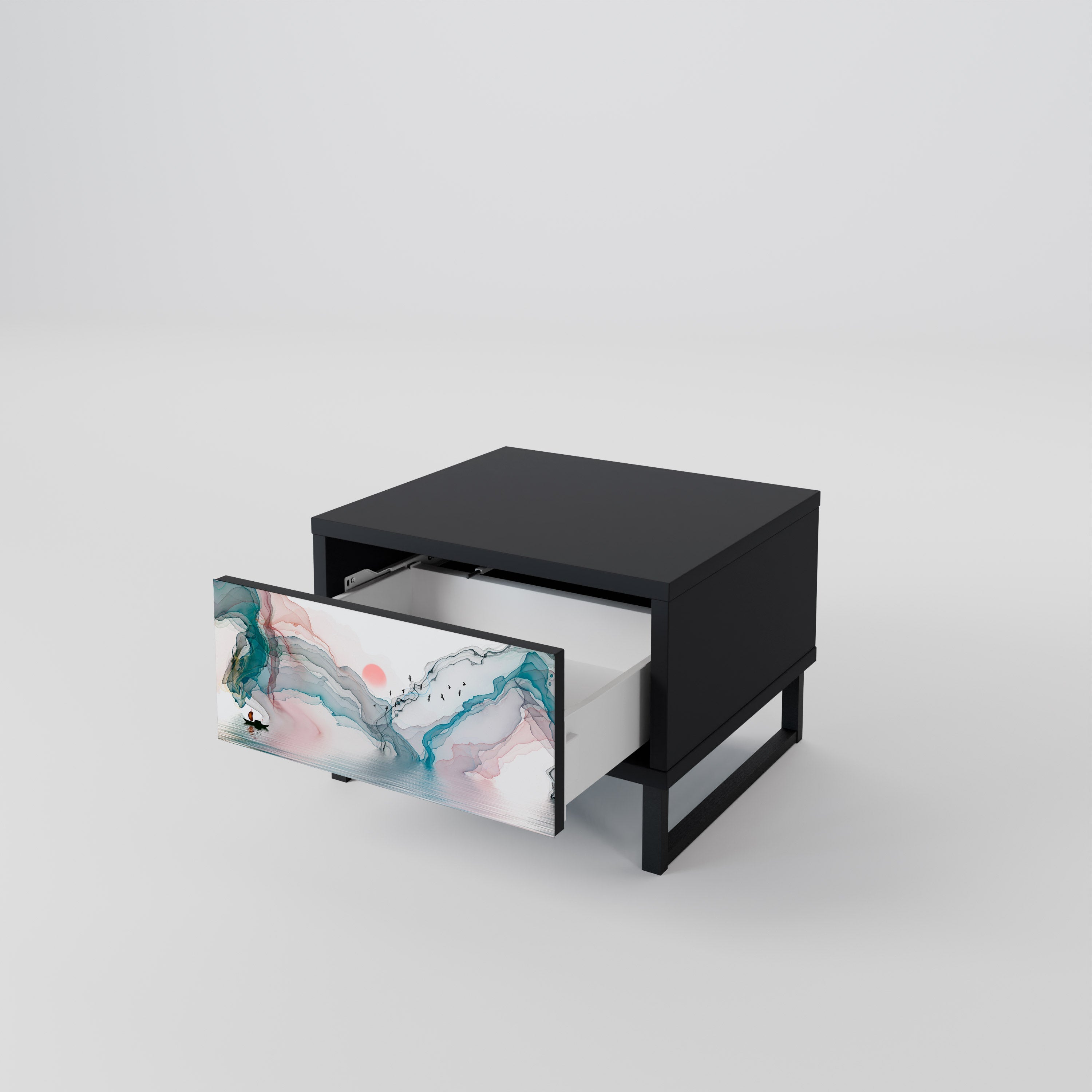 Table de chevet VELVET CROSSING en finition noire