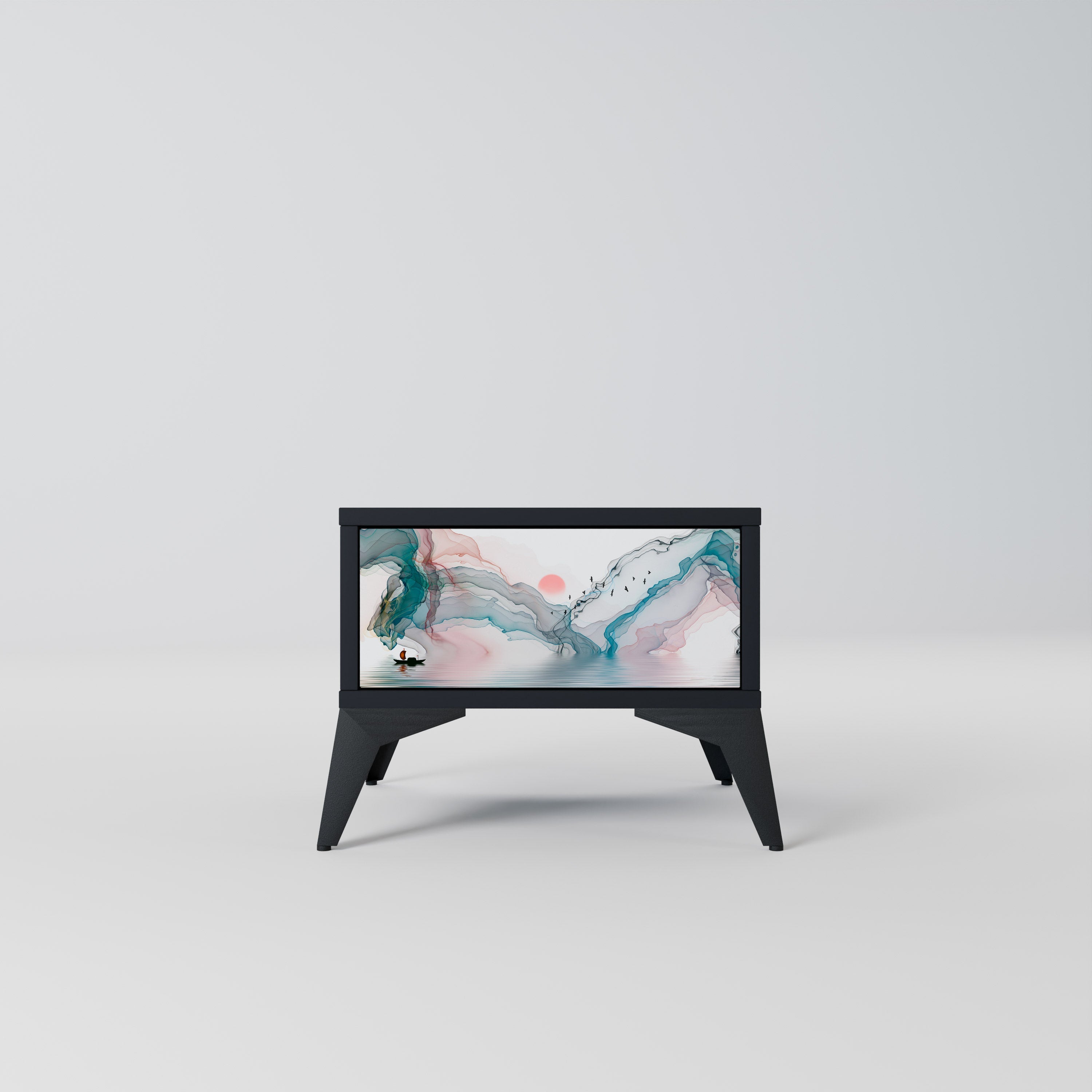 Table de chevet VELVET CROSSING en finition noire