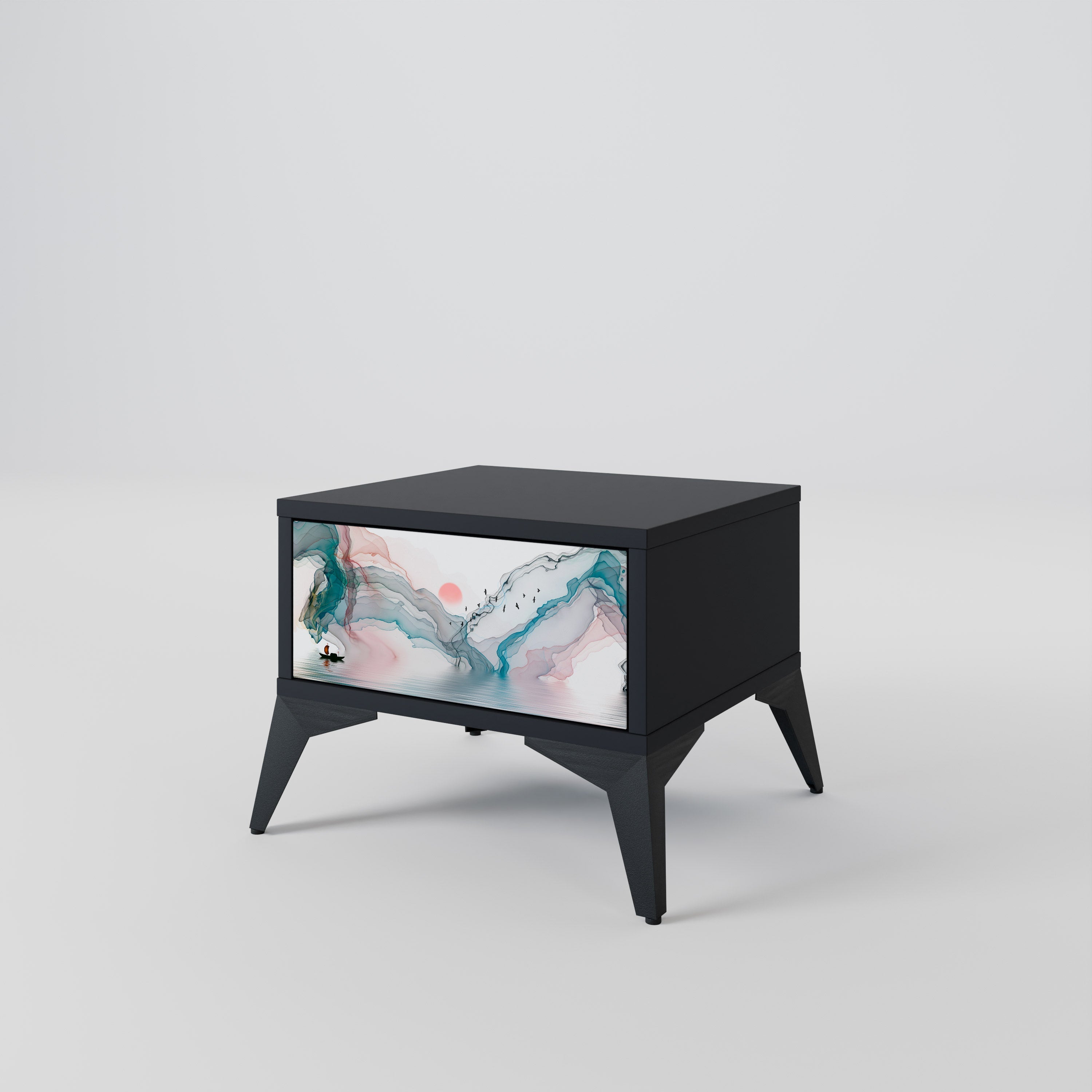 Table de chevet VELVET CROSSING en finition noire