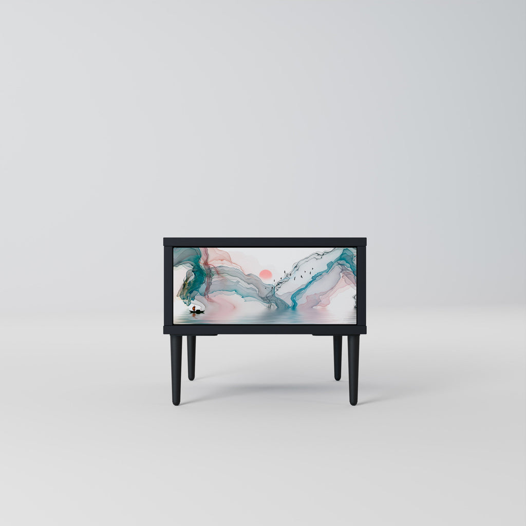 Table de chevet VELVET CROSSING en finition noire