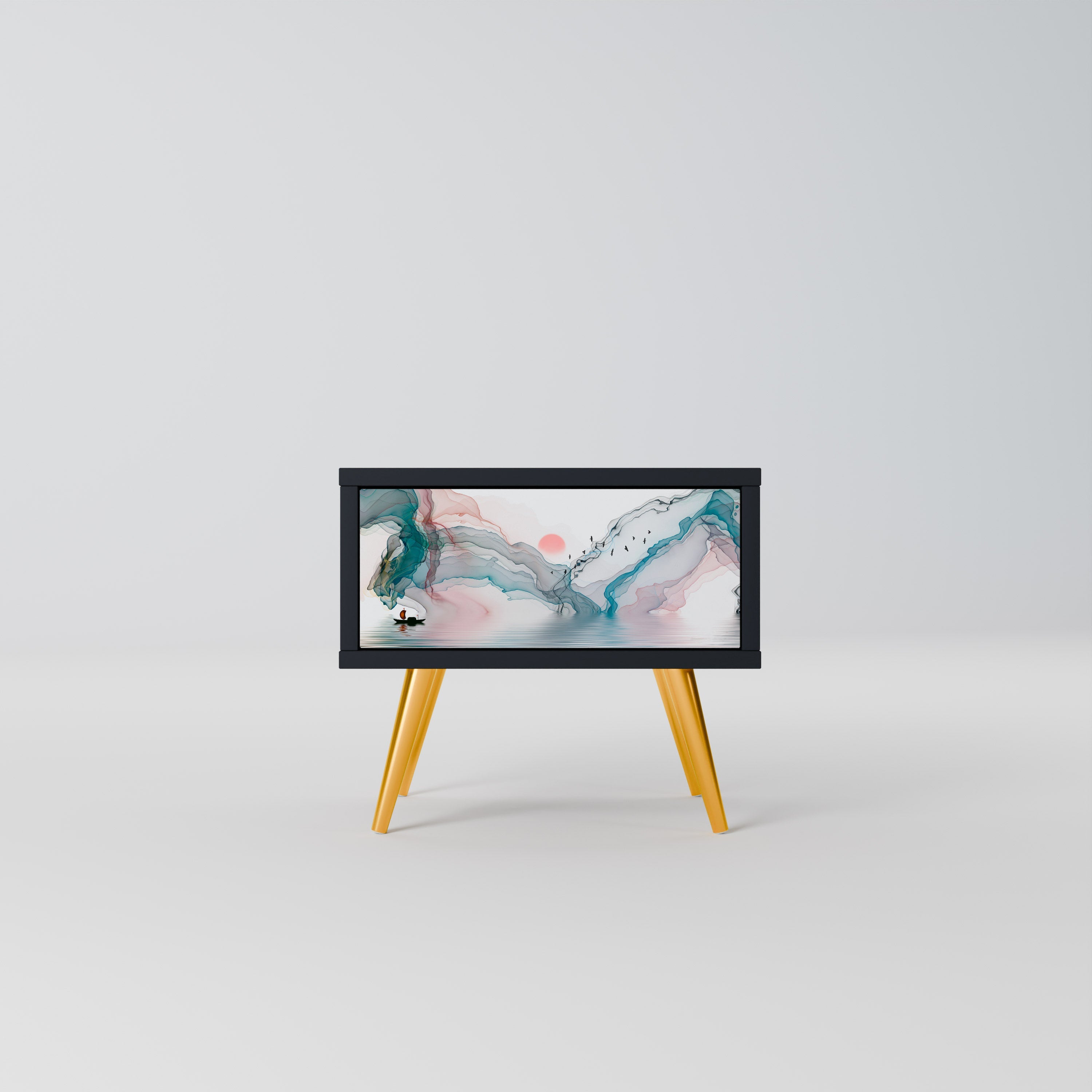 Table de chevet VELVET CROSSING en finition noire