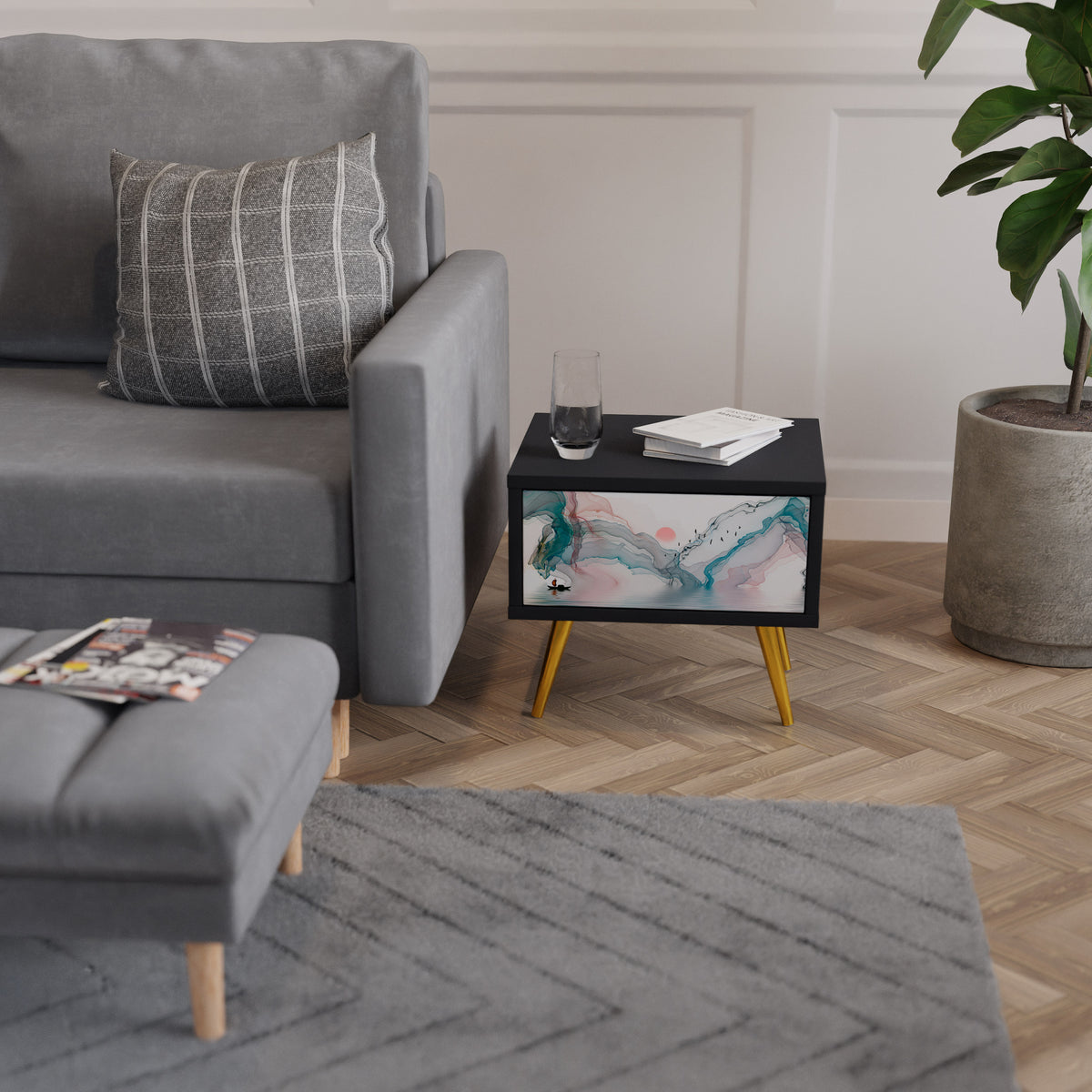VELVET CROSSING Nightstand