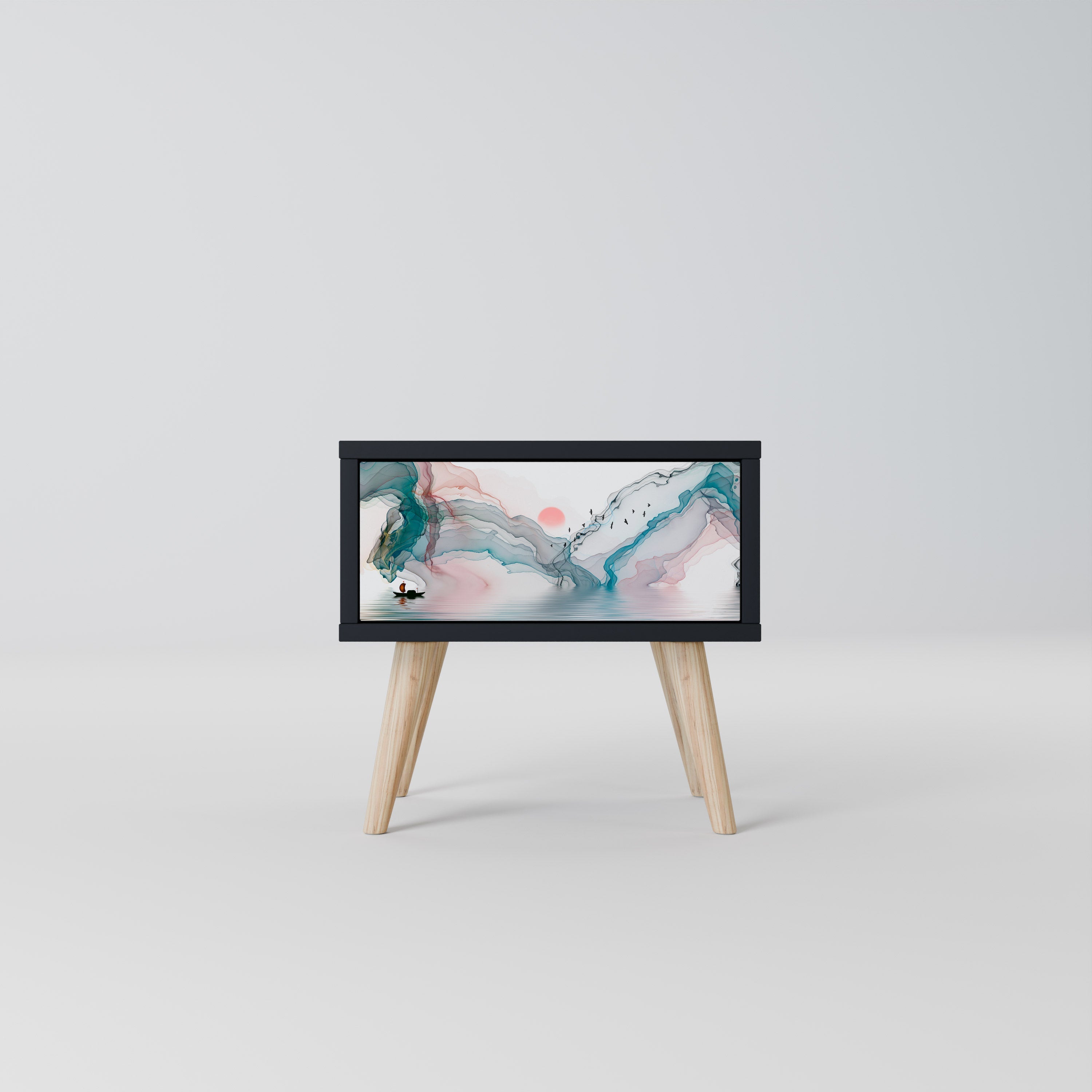 Table de chevet VELVET CROSSING en finition noire