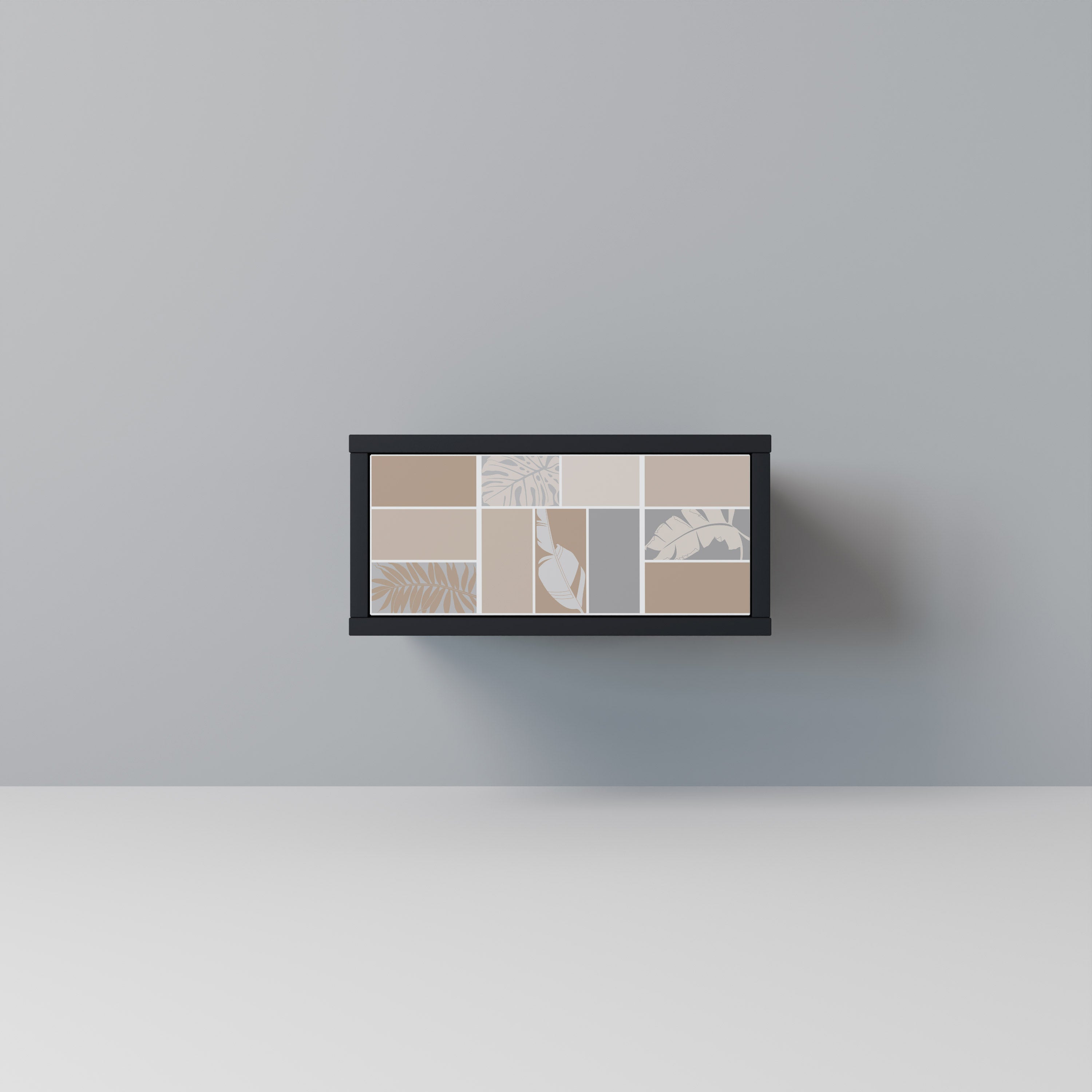 Table de chevet FORMES TROPICALES en finition noire