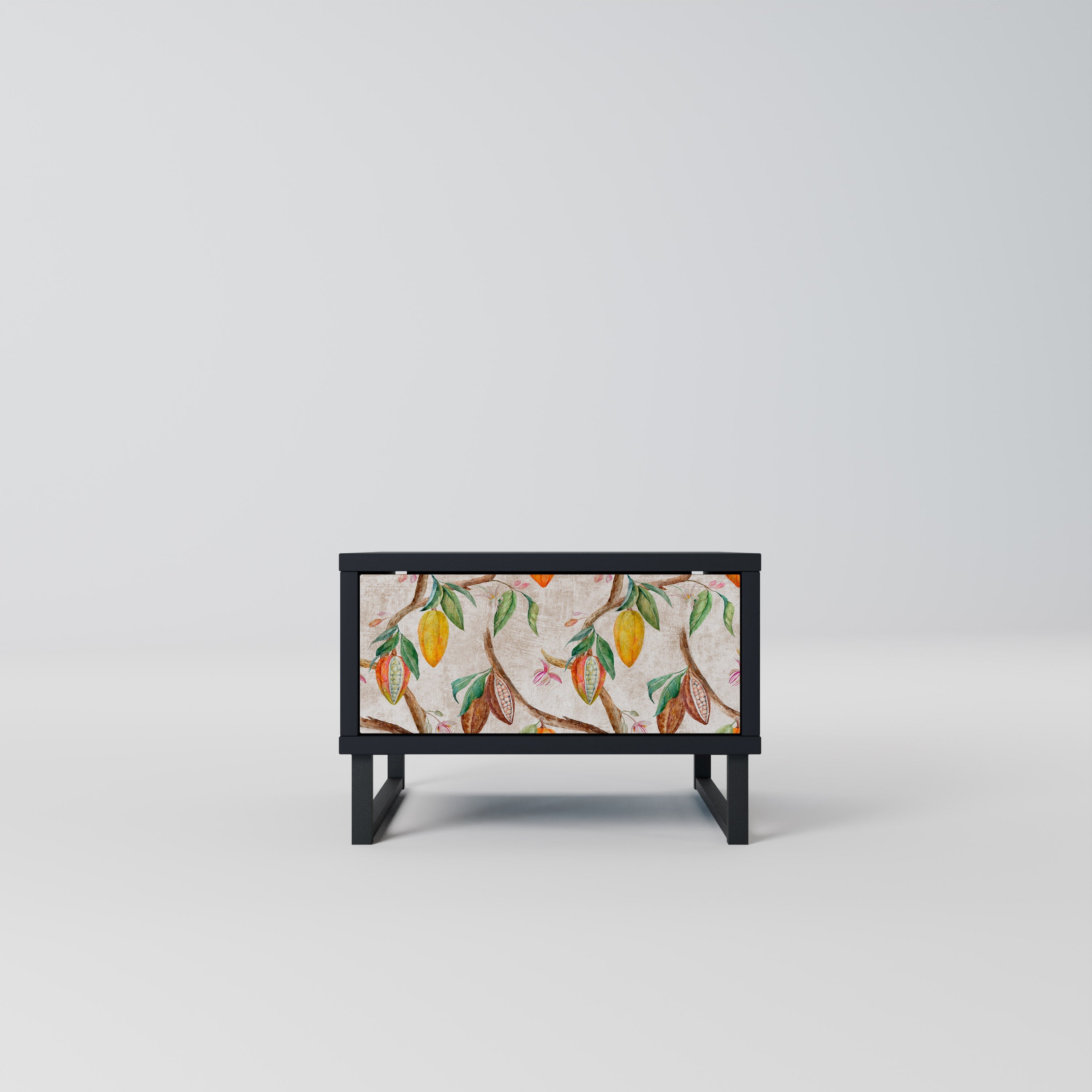 Table de chevet COCOA FRUITS en finition noire