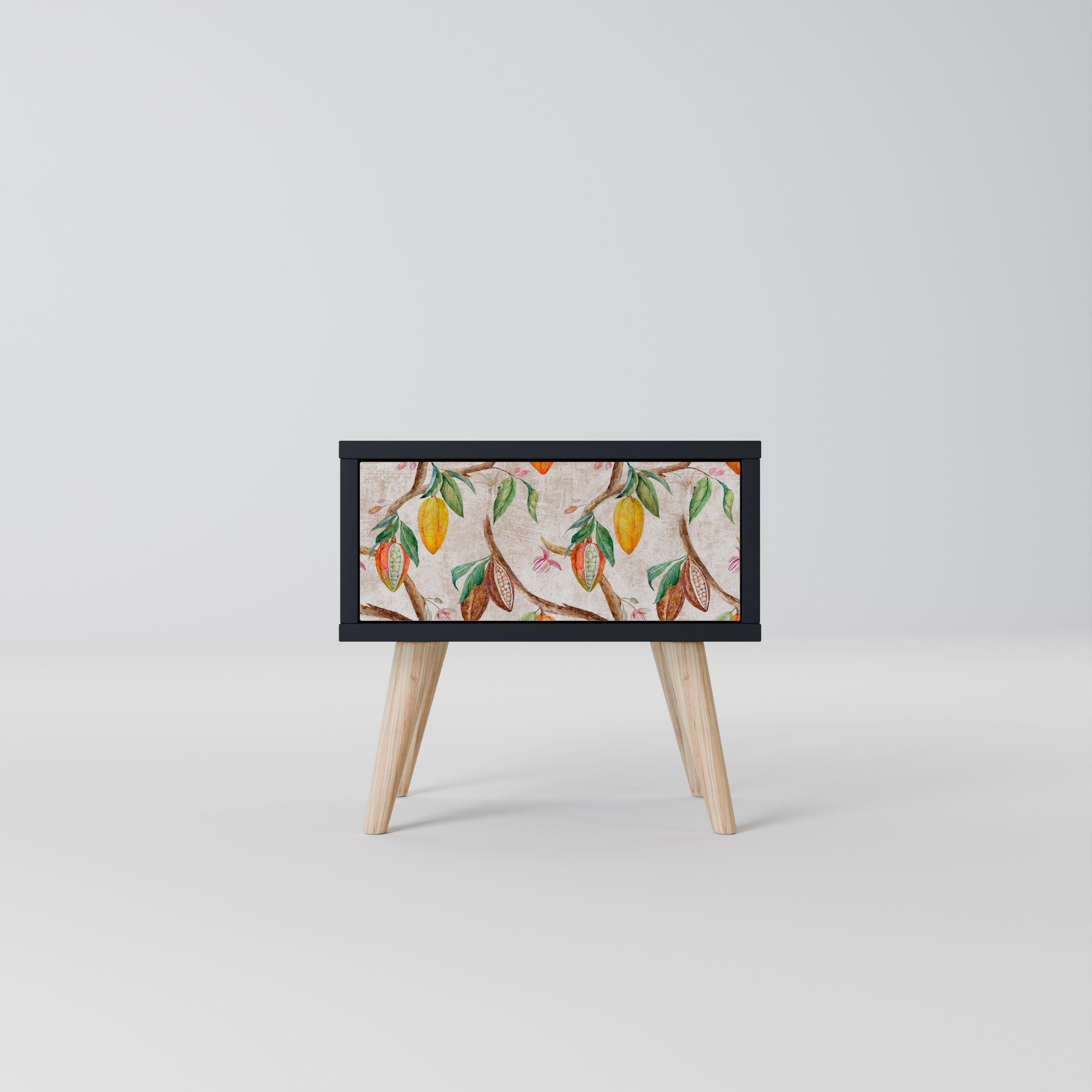 Table de chevet COCOA FRUITS en finition noire