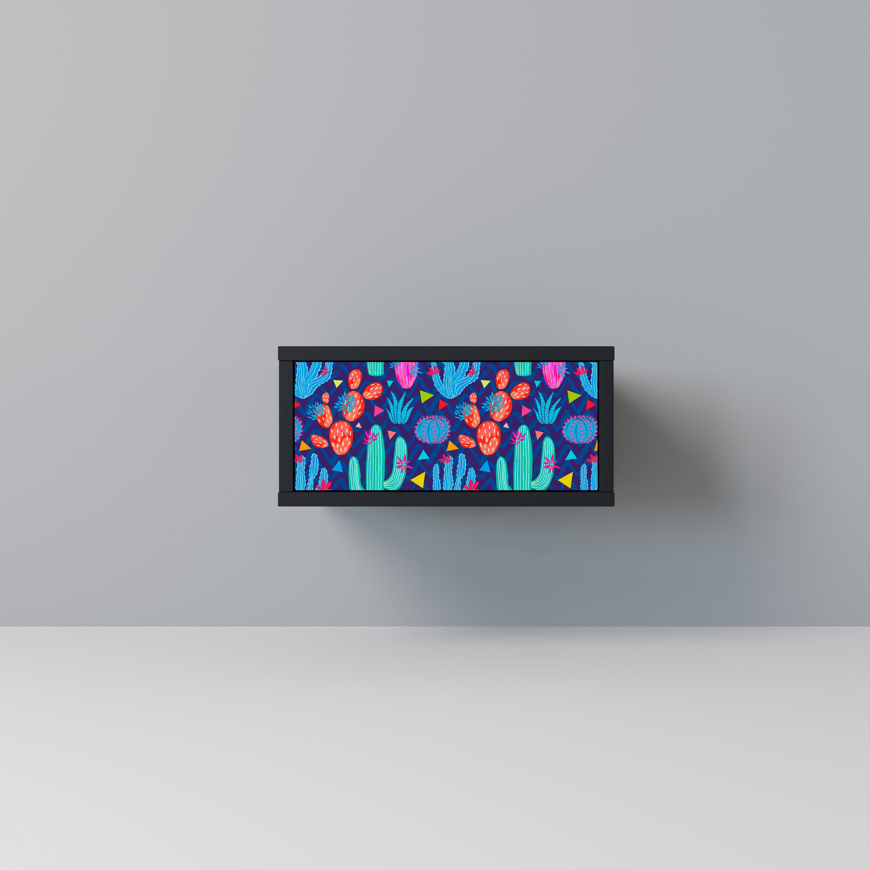 Table de chevet CACTUS VIBES en finition noire