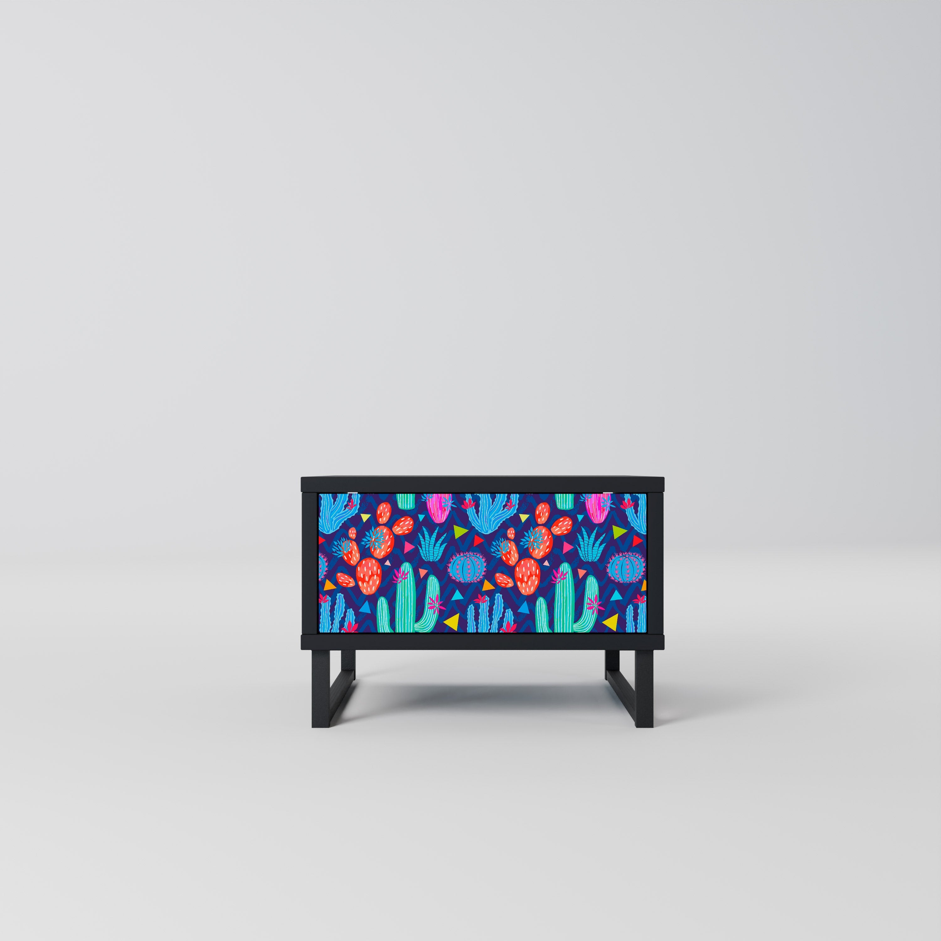 Table de chevet CACTUS VIBES en finition noire