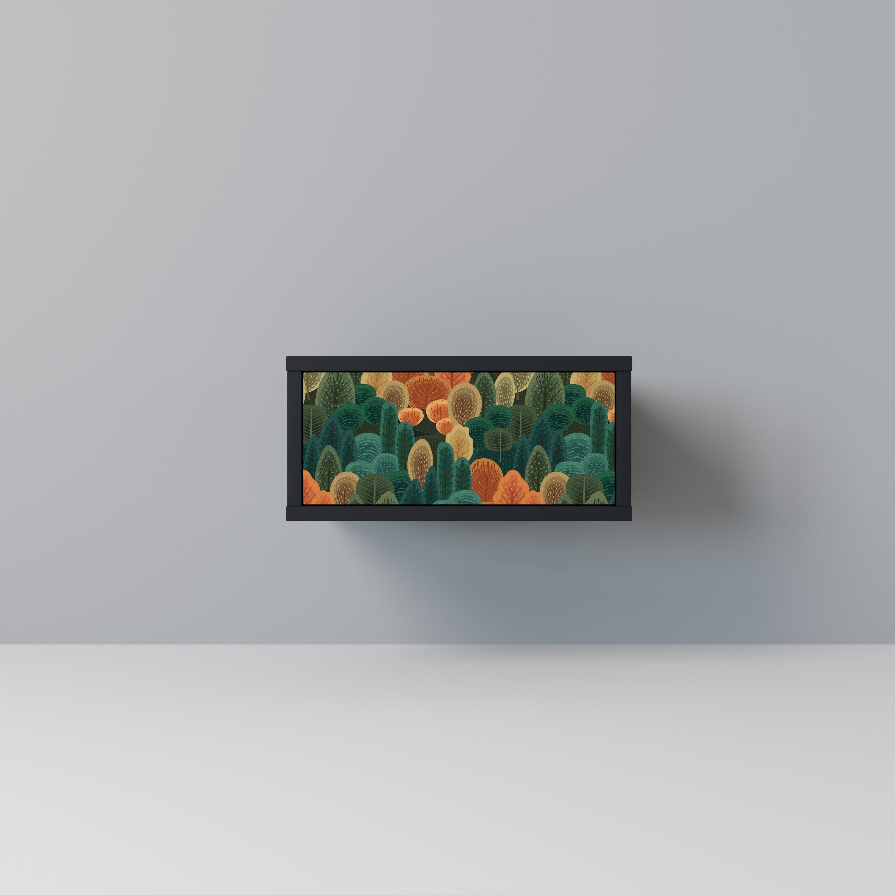 Table de chevet AUTUMN KALEIDOSCOPE en finition noire