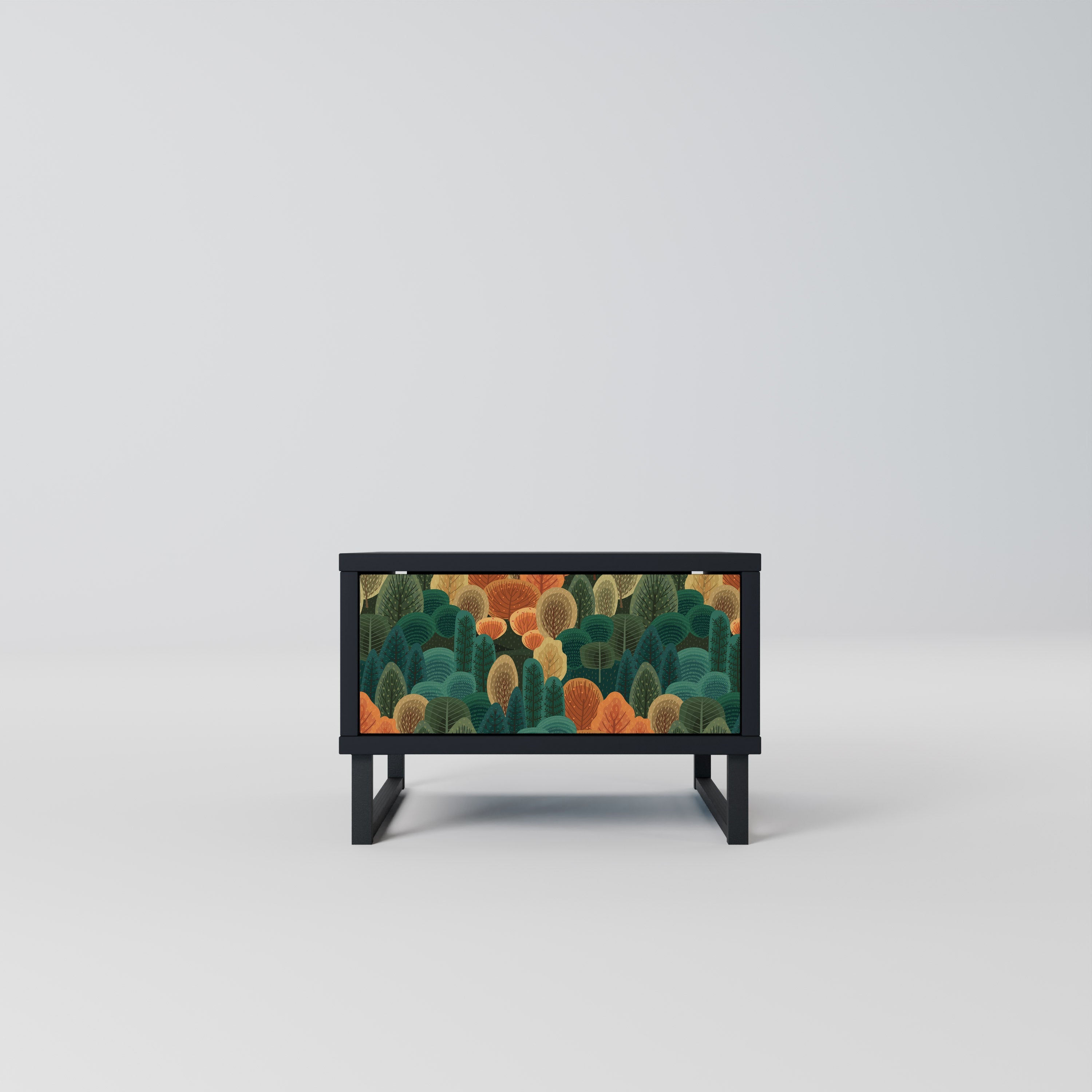 Table de chevet AUTUMN KALEIDOSCOPE en finition noire