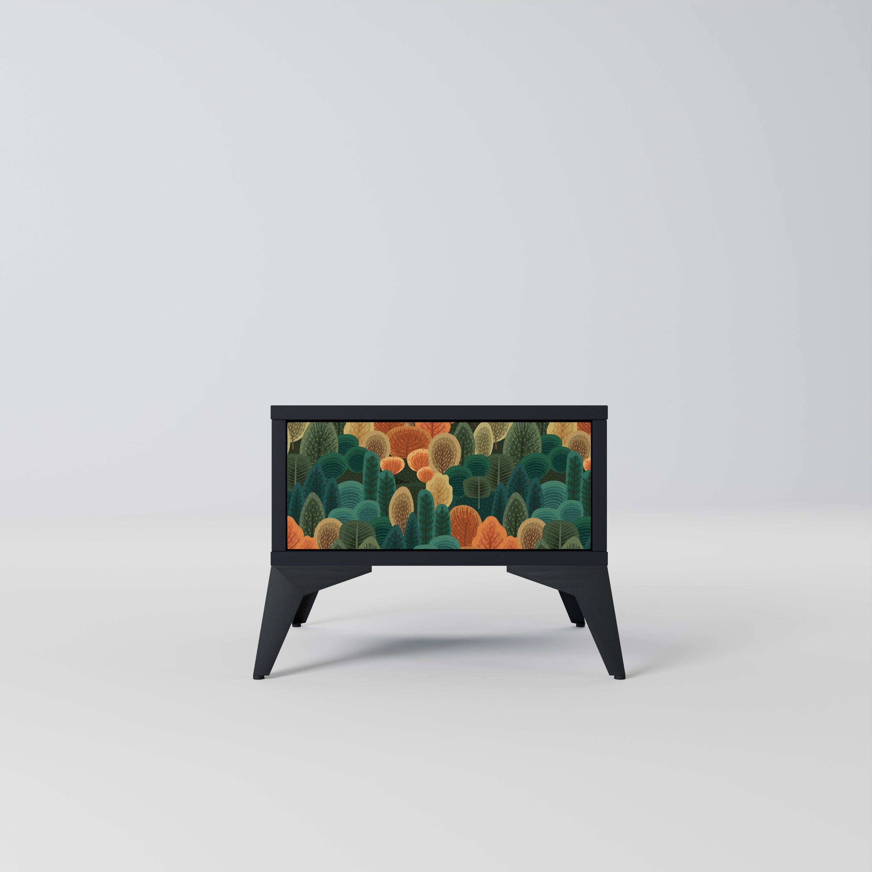 Table de chevet AUTUMN KALEIDOSCOPE en finition noire