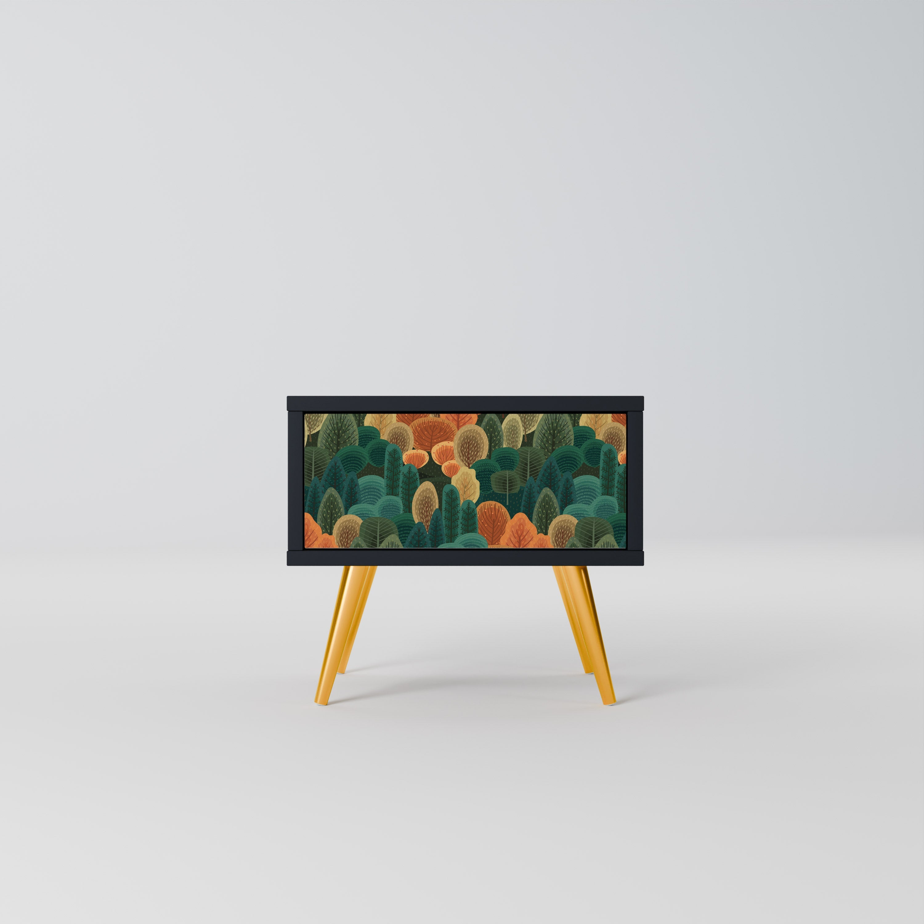 Table de chevet AUTUMN KALEIDOSCOPE en finition noire