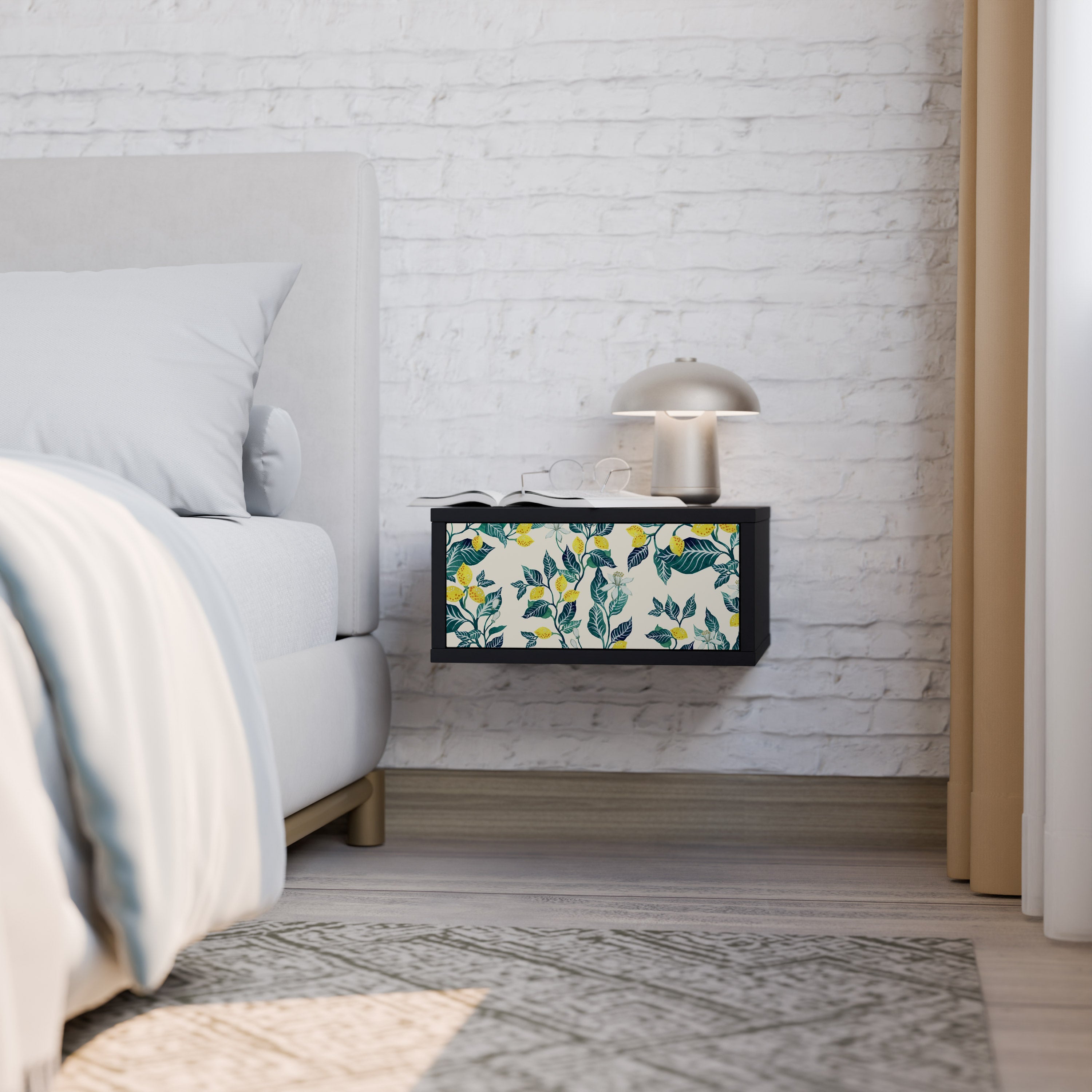 Table de chevet LEMON TREE en finition noire