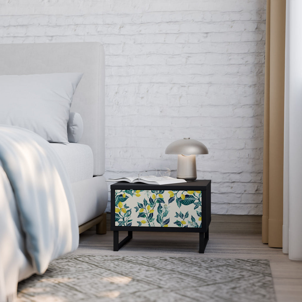 Table de chevet LEMON TREE en finition noire