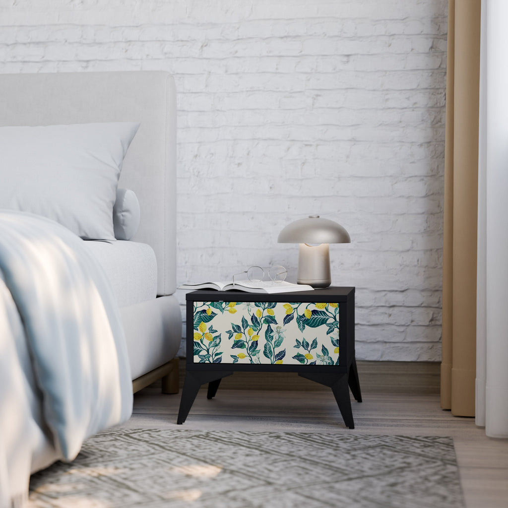 Table de chevet LEMON TREE en finition noire