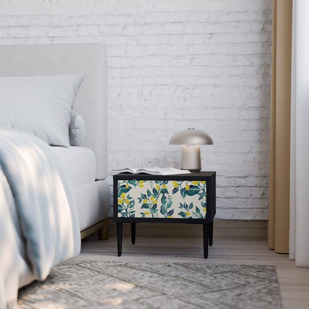 Table de chevet LEMON TREE en finition noire