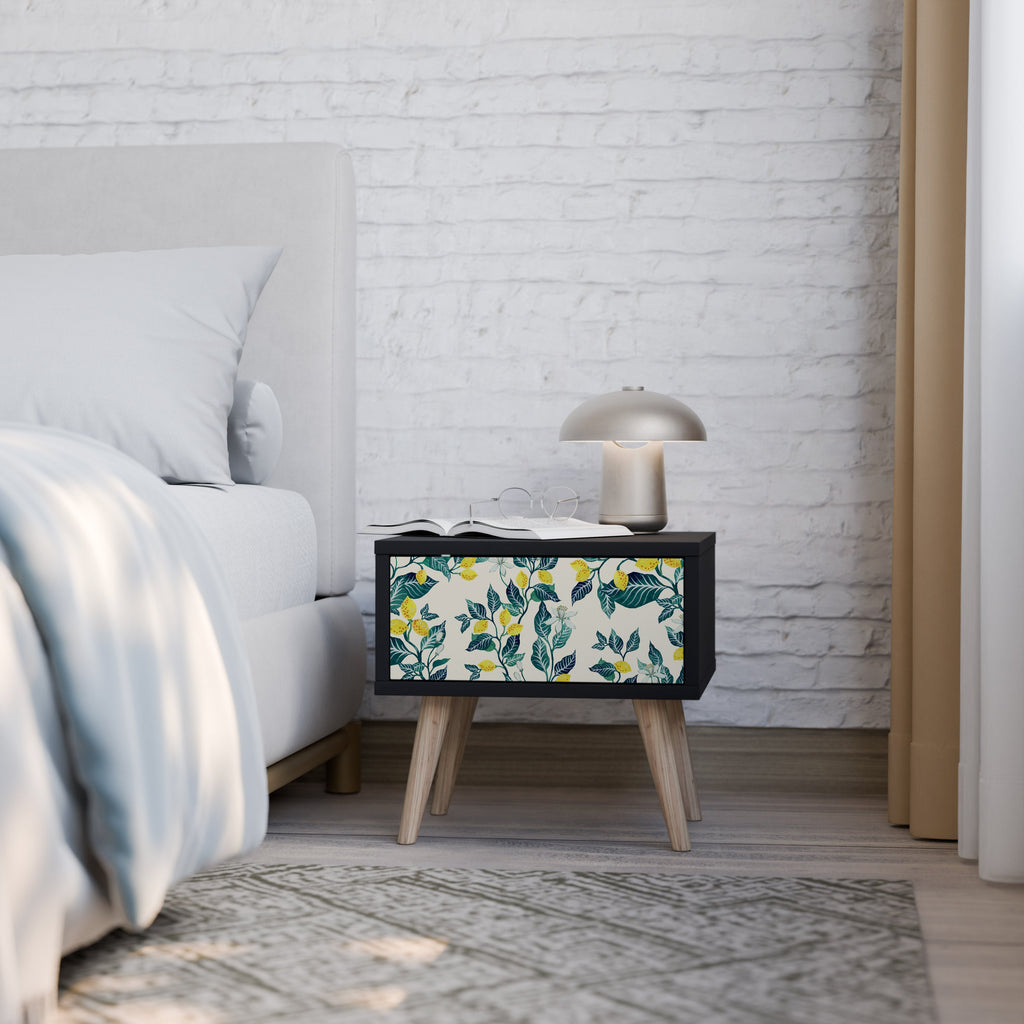 Table de chevet LEMON TREE en finition noire