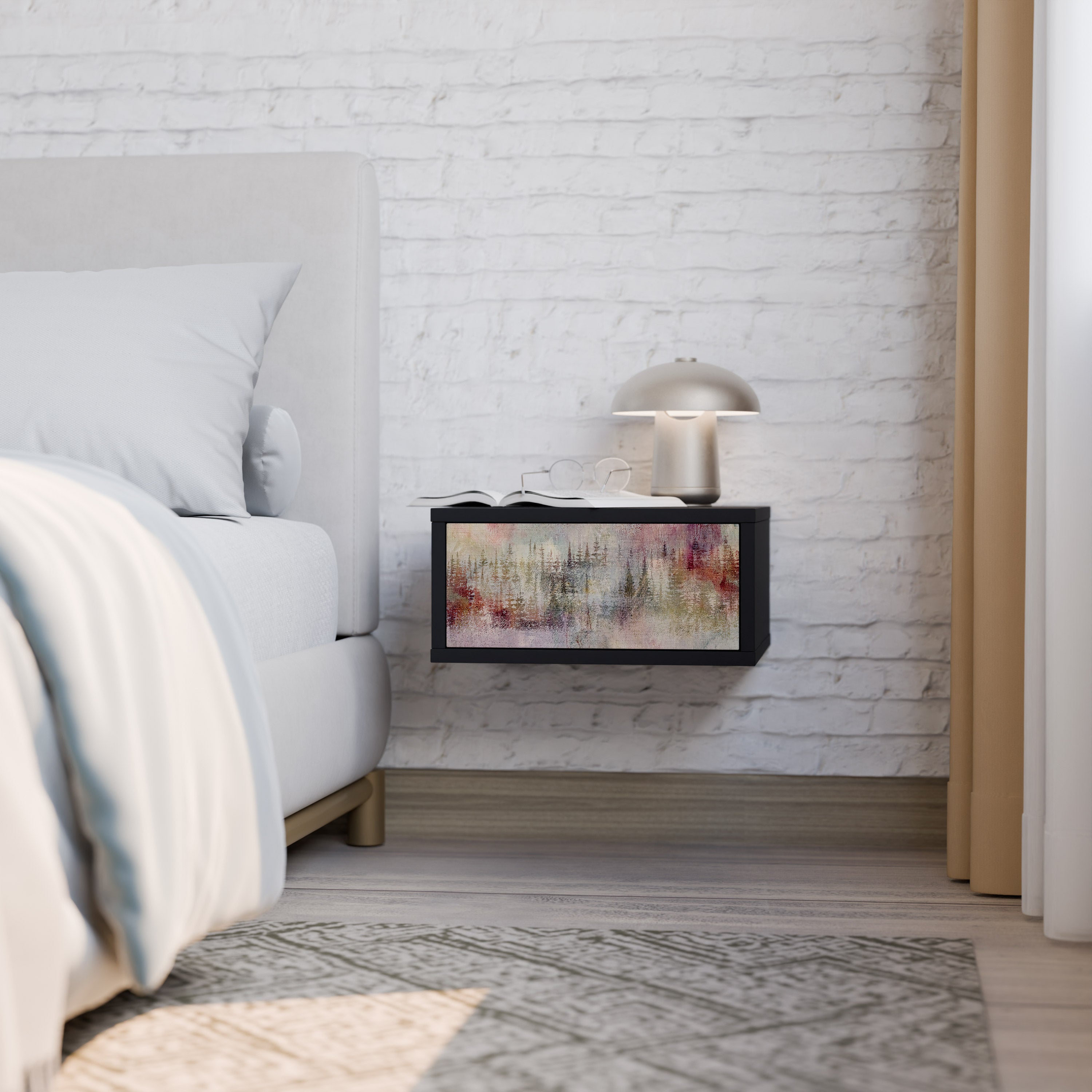 Table de chevet VEILED SUMMIT en finition noire