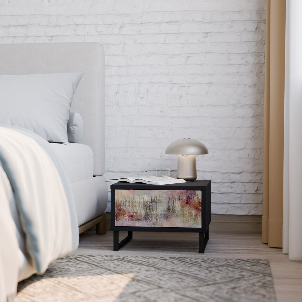 Table de chevet VEILED SUMMIT en finition noire