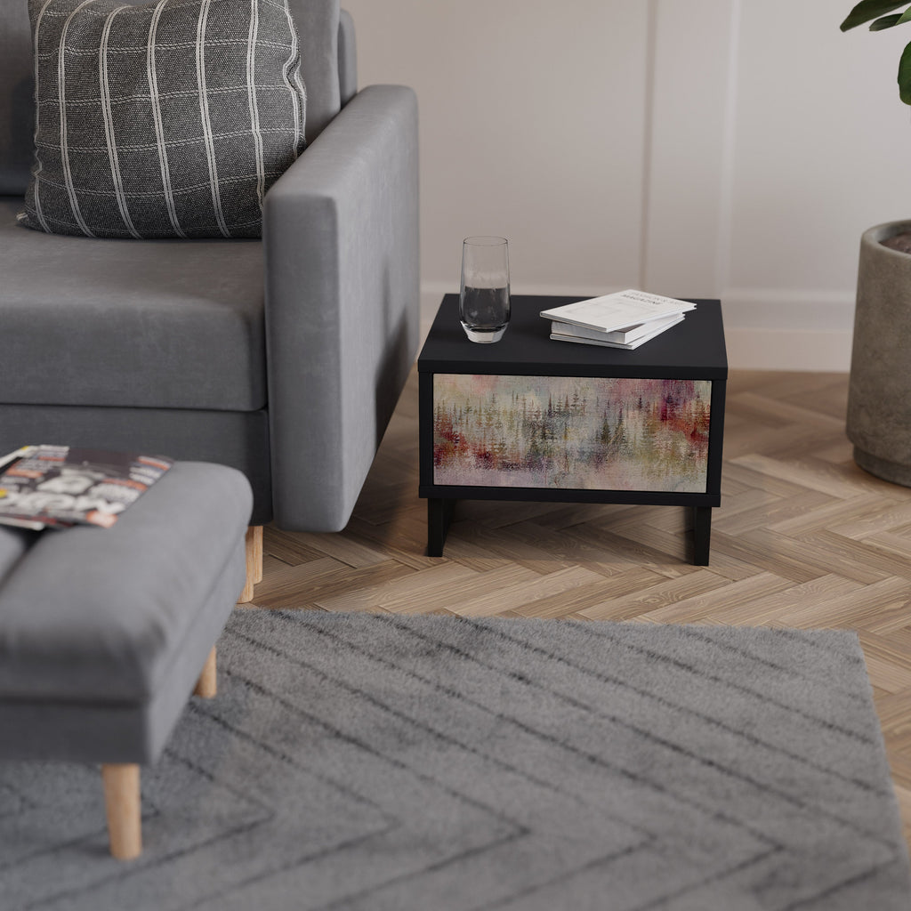 Table de chevet VEILED SUMMIT en finition noire