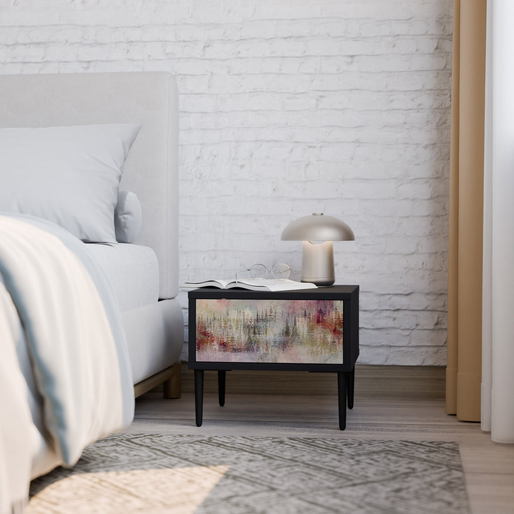 Table de chevet VEILED SUMMIT en finition noire