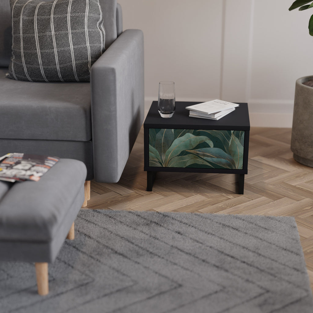 Table de chevet ROYAL GREEN en finition noire