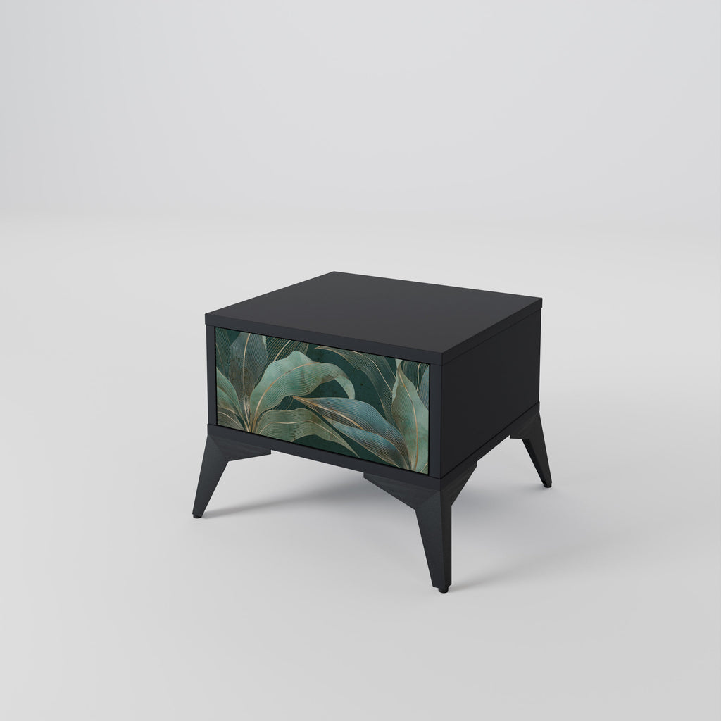 Table de chevet ROYAL GREEN en finition noire