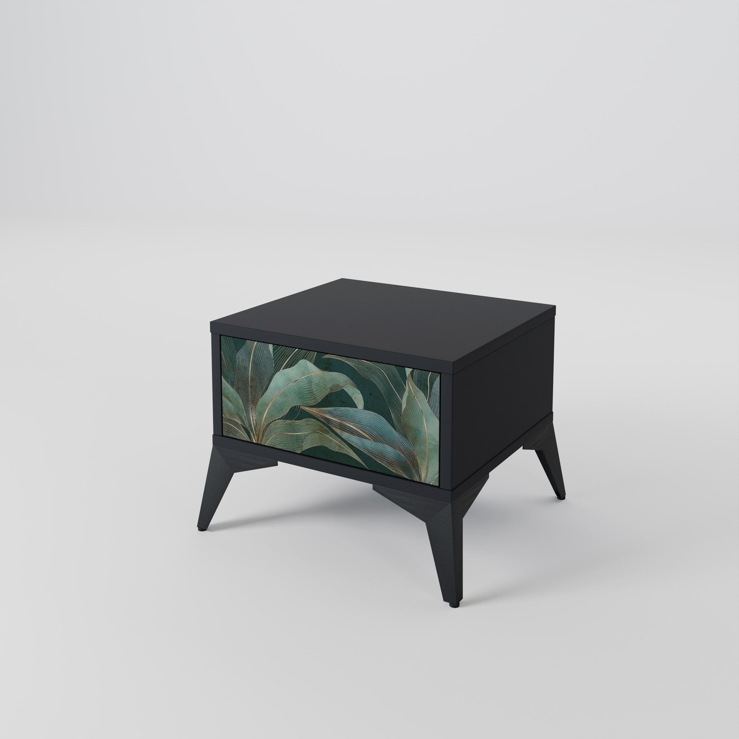 Table de chevet ROYAL GREEN en finition noire