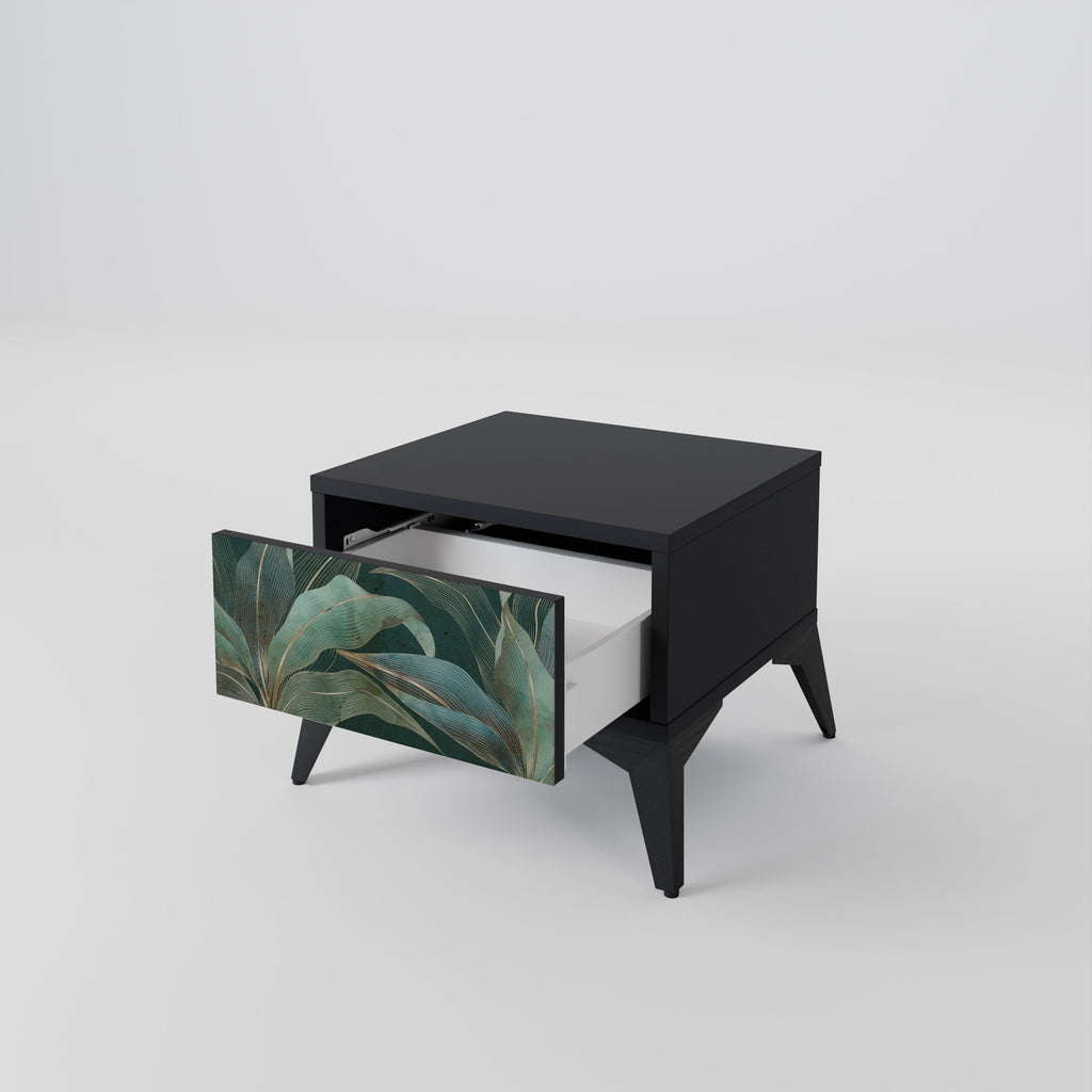 Table de chevet ROYAL GREEN en finition noire