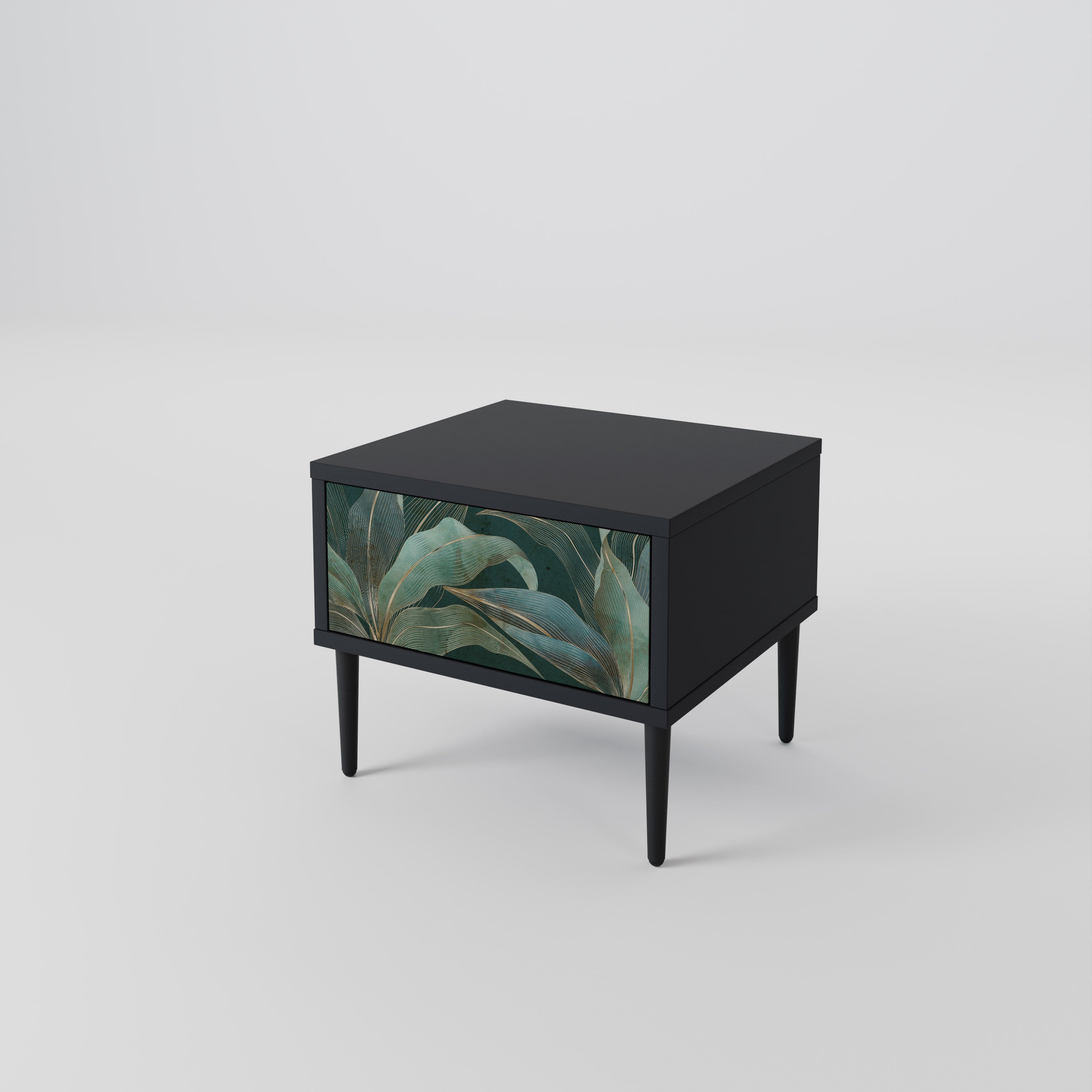 Table de chevet ROYAL GREEN en finition noire