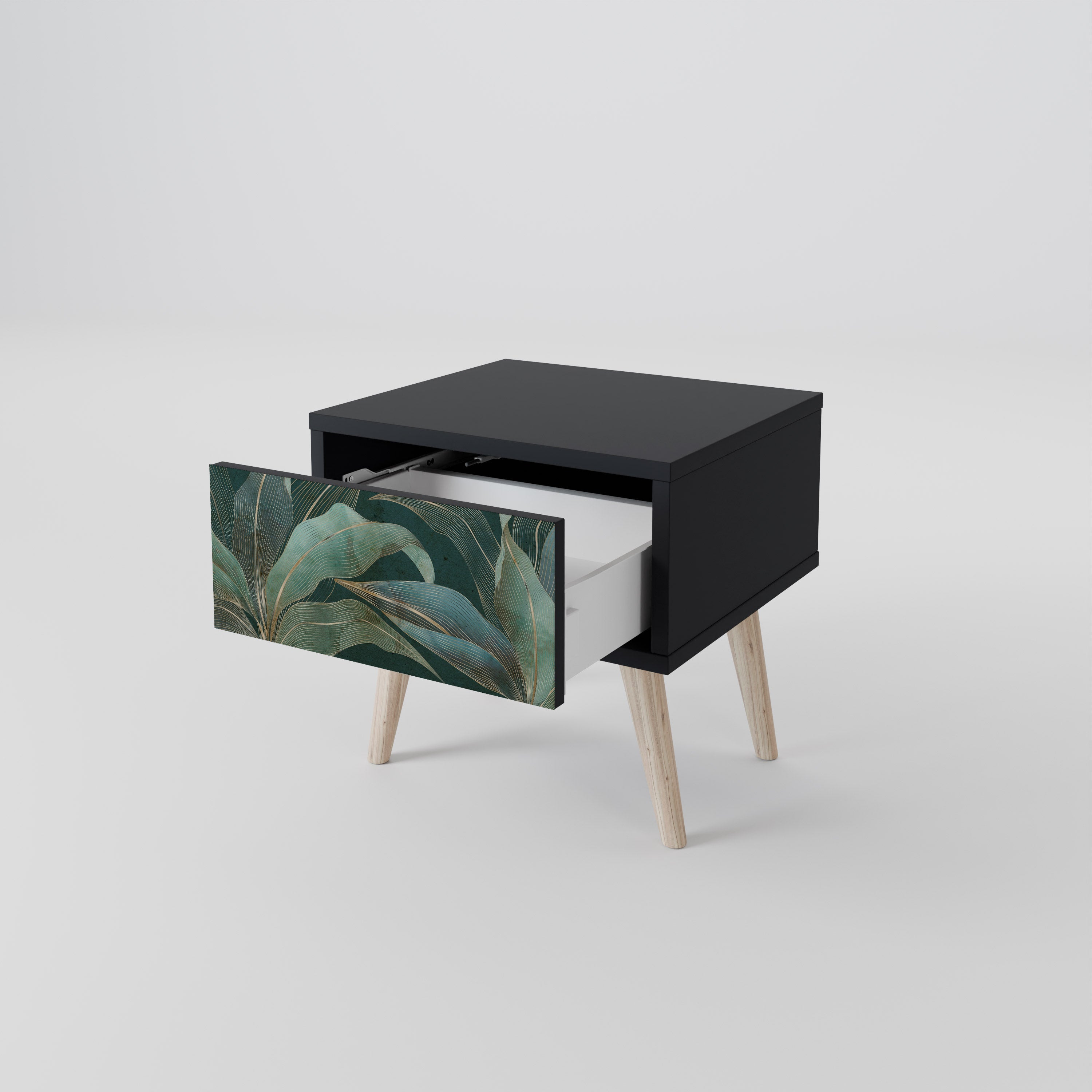 Table de chevet ROYAL GREEN en finition noire