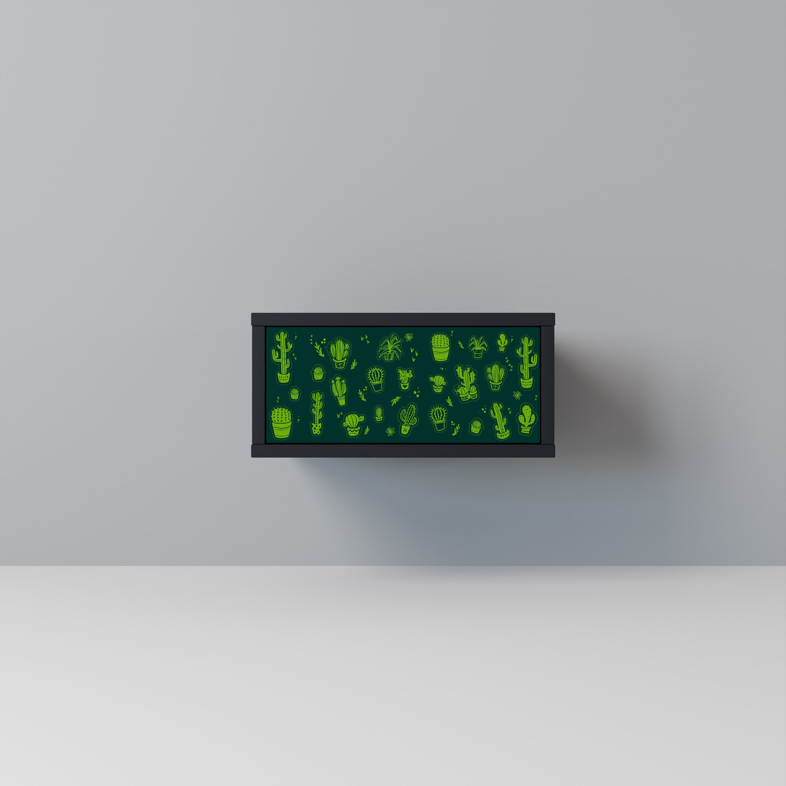 Table de chevet DESERT GREEN en finition noire