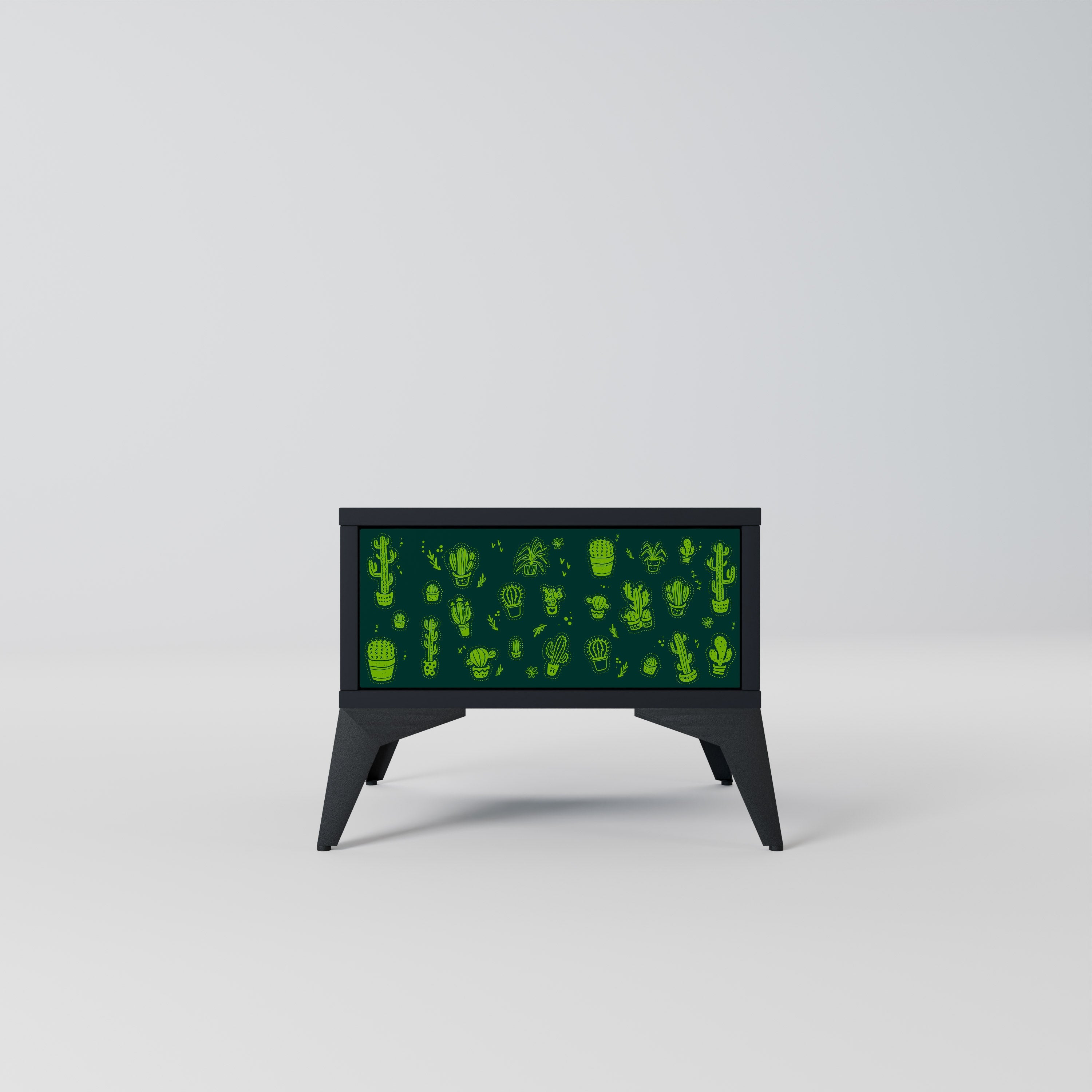 Table de chevet DESERT GREEN en finition noire