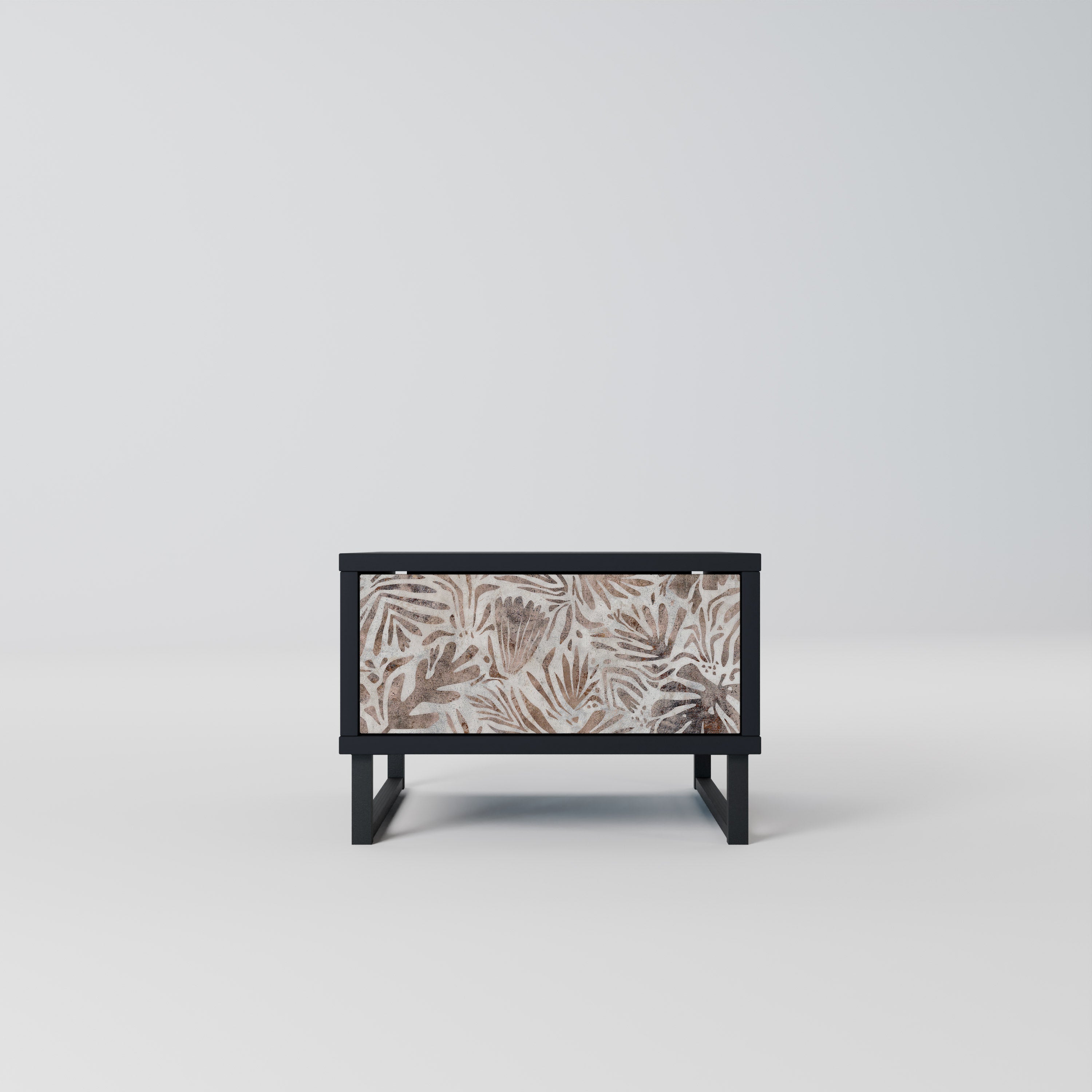 Table de chevet PASSING TIME en finition noire