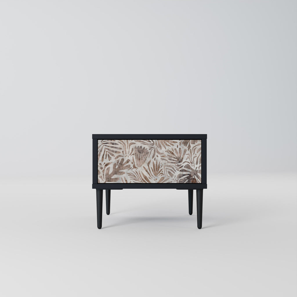 Table de chevet PASSING TIME en finition noire