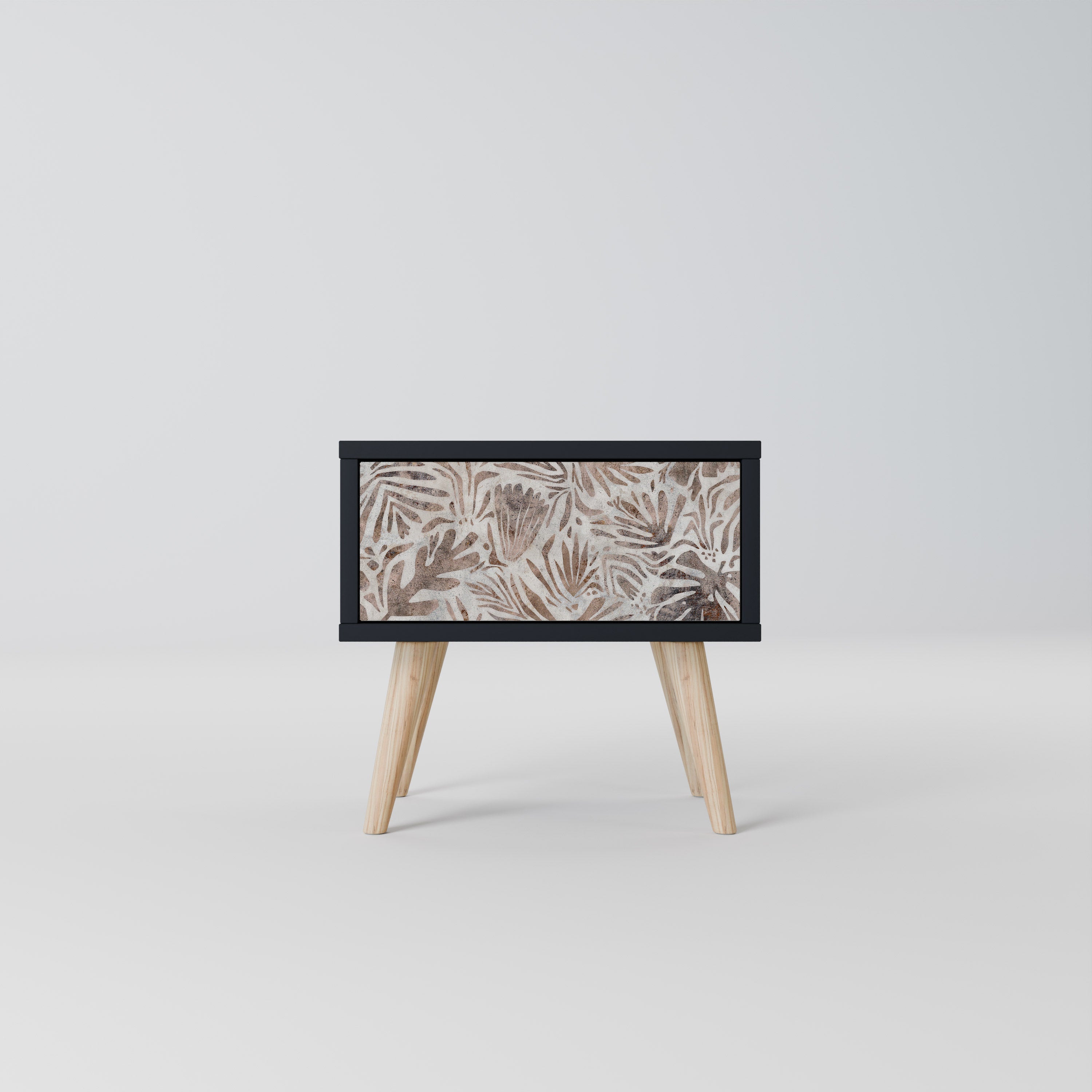 Table de chevet PASSING TIME en finition noire