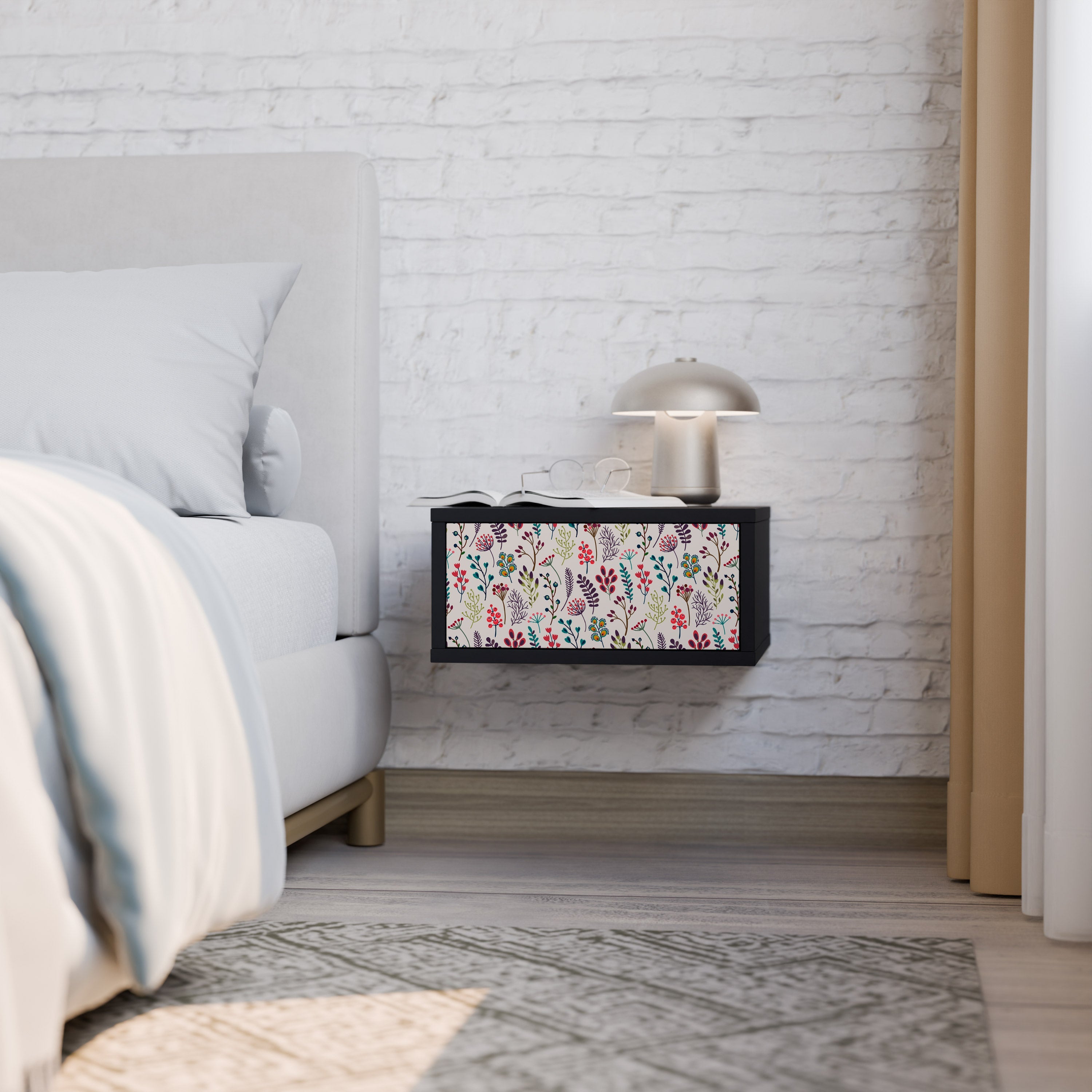 Table de chevet AUTUMN SUNDRIES en finition noire