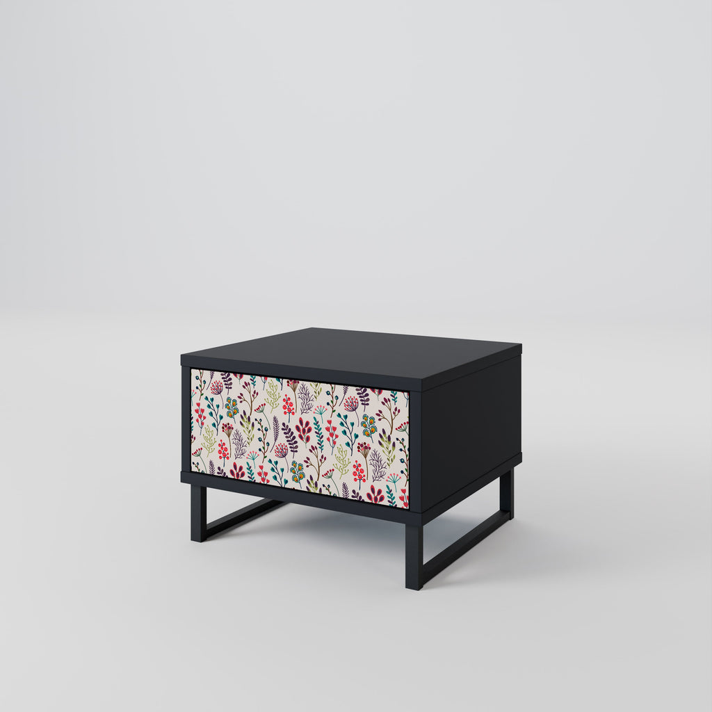 Table de chevet AUTUMN SUNDRIES en finition noire