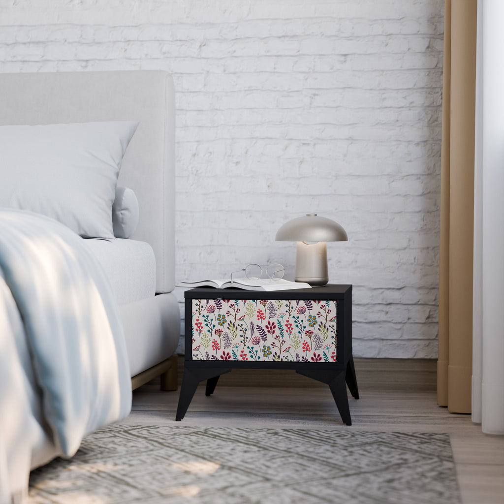 Table de chevet AUTUMN SUNDRIES en finition noire