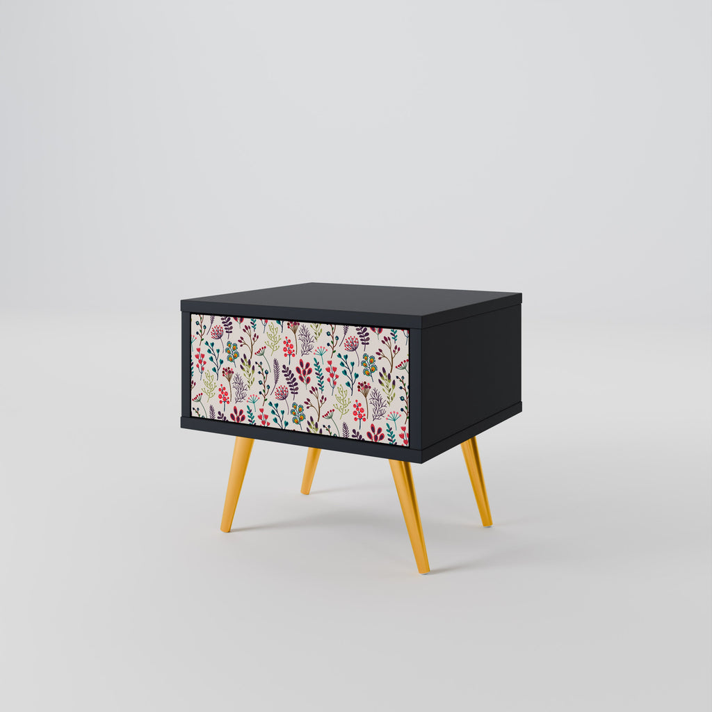 Table de chevet AUTUMN SUNDRIES en finition noire