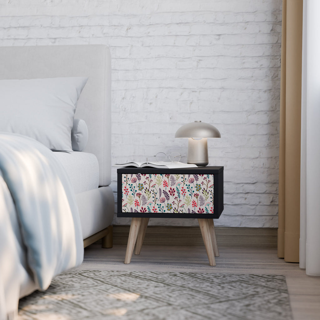 Table de chevet AUTUMN SUNDRIES en finition noire