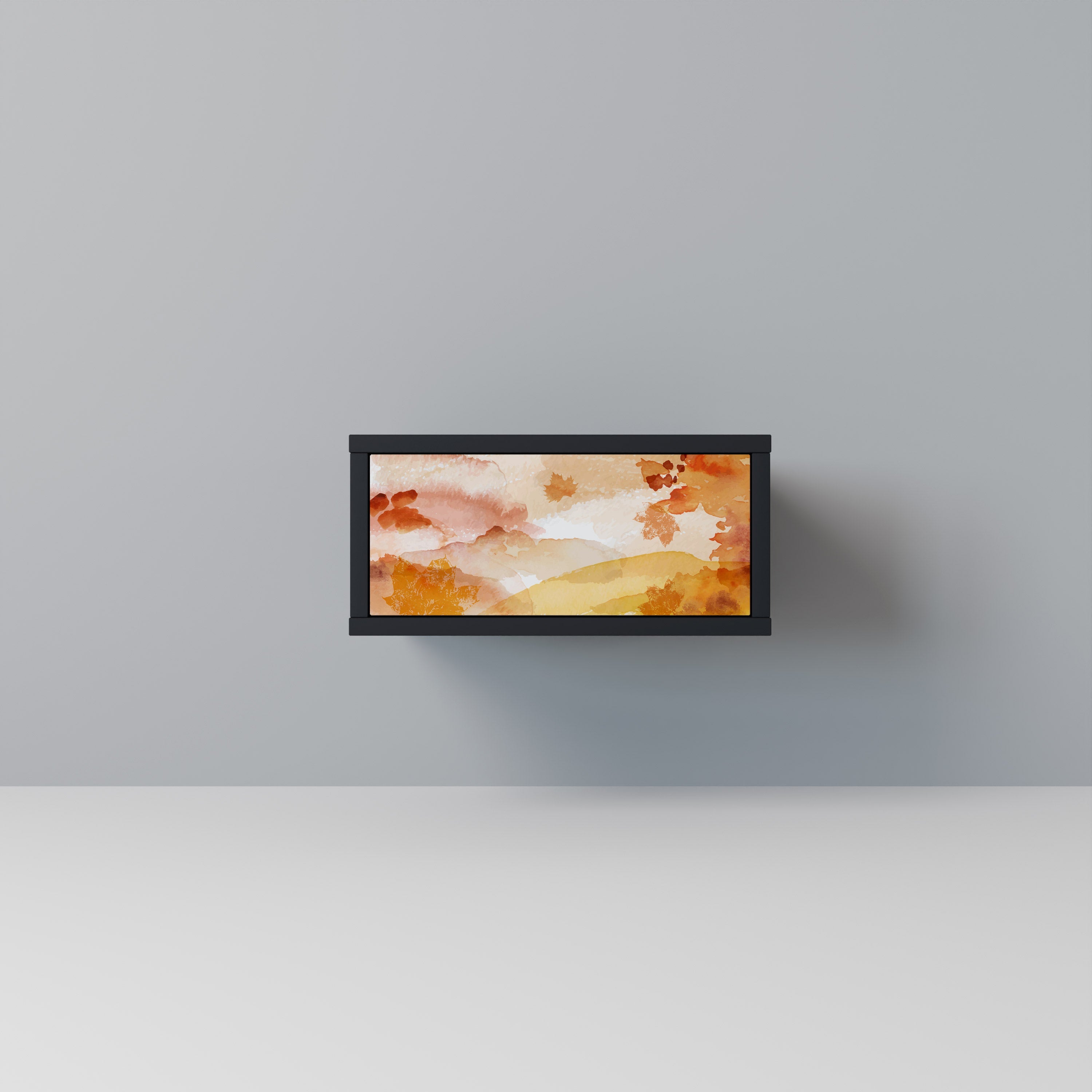 Table de chevet TRACES OF AUTUMN en finition noire