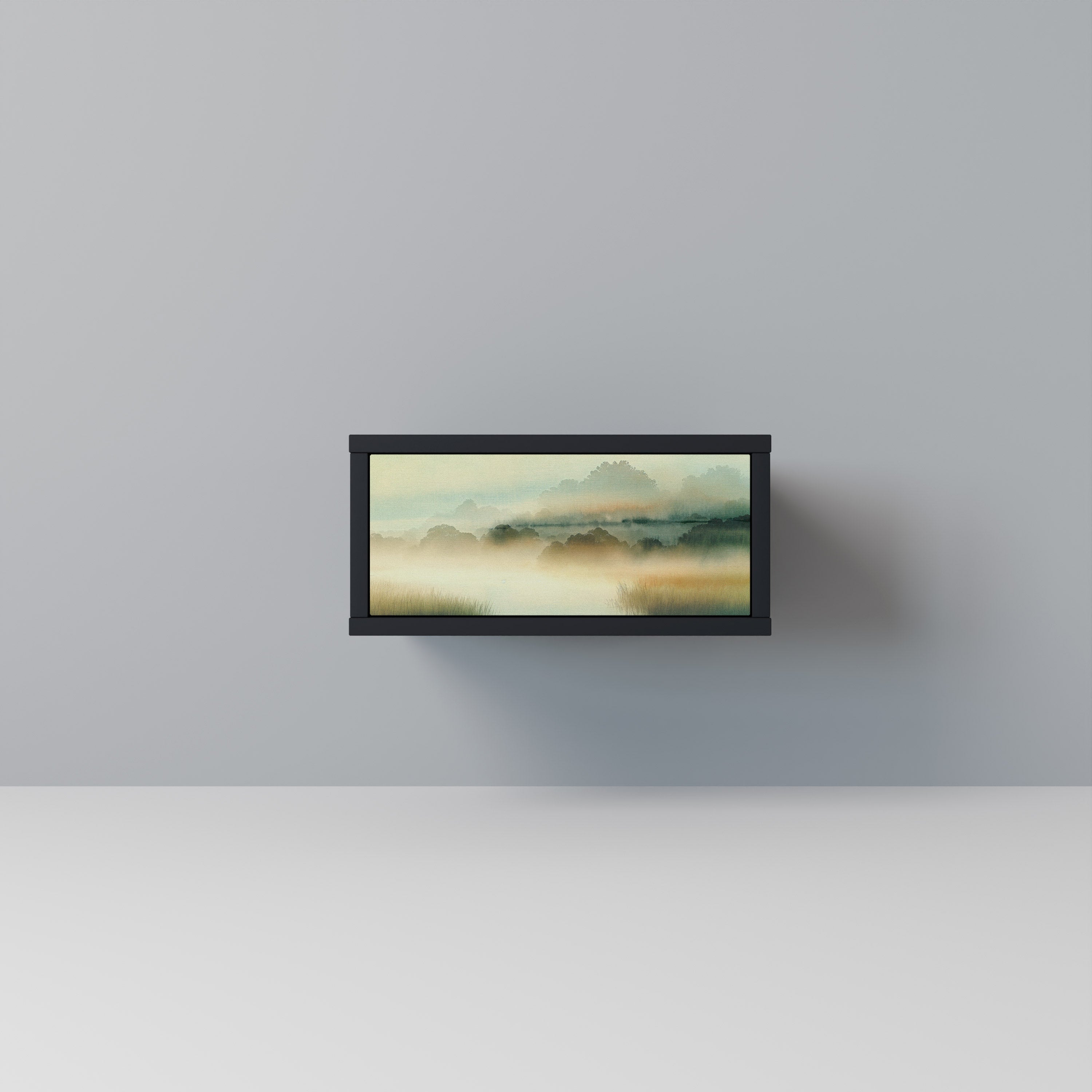 Table de chevet MORNING BY THE LAKE en finition noire