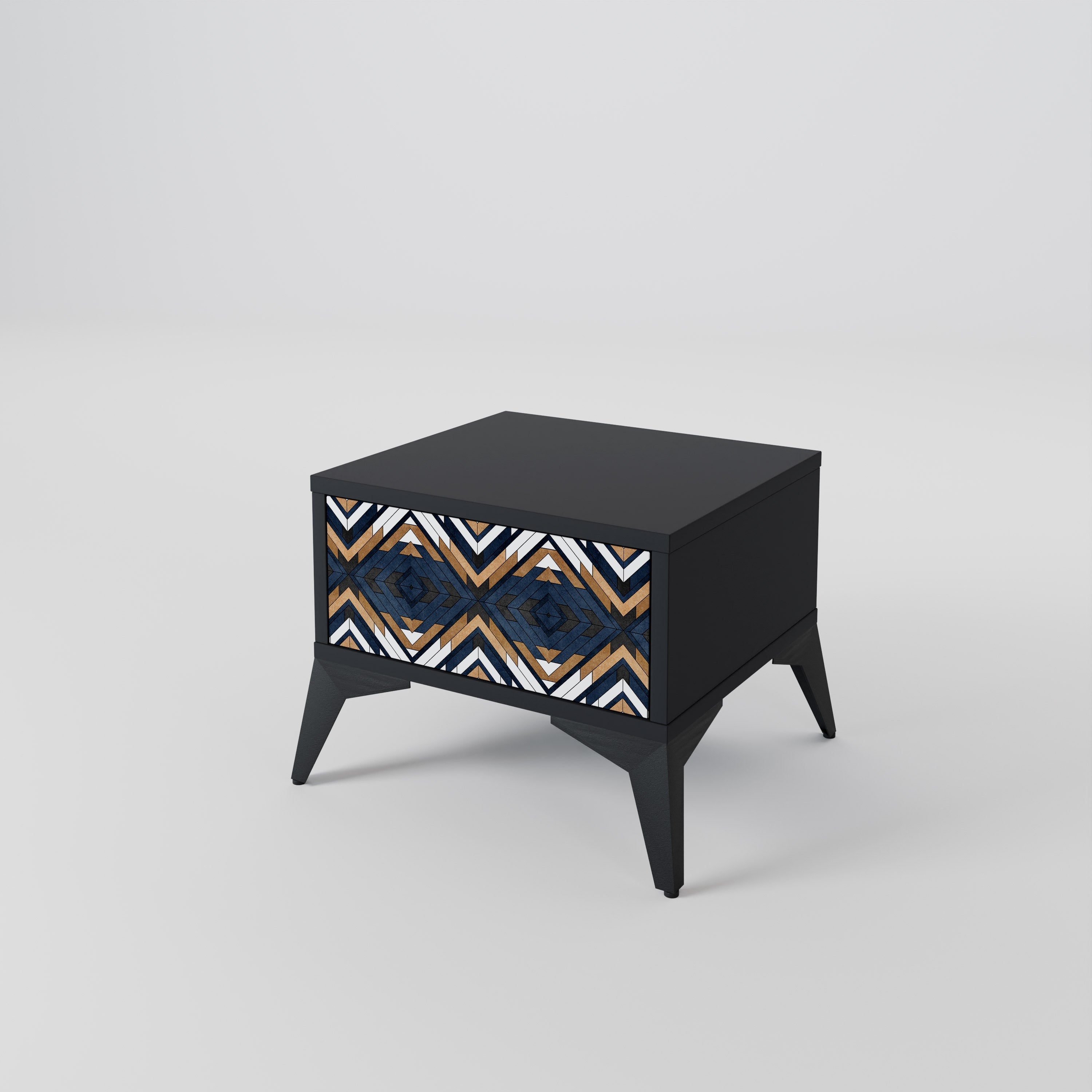 Table de chevet ARTFUL GEOMETRY en finition noire