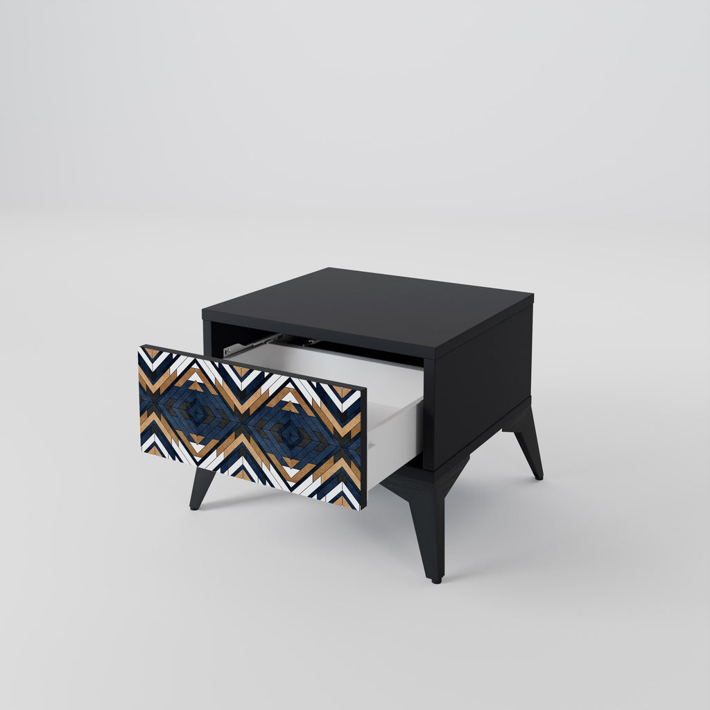 Table de chevet ARTFUL GEOMETRY en finition noire